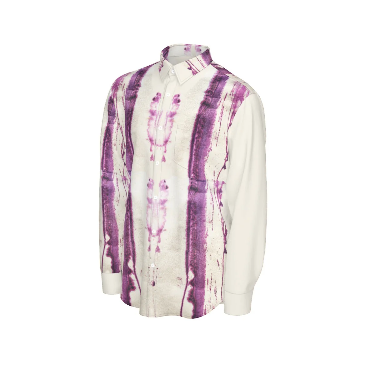 Texas Tea Purp Syrup Men's Long Sleeve Cotton poplin Button Up - Image 5