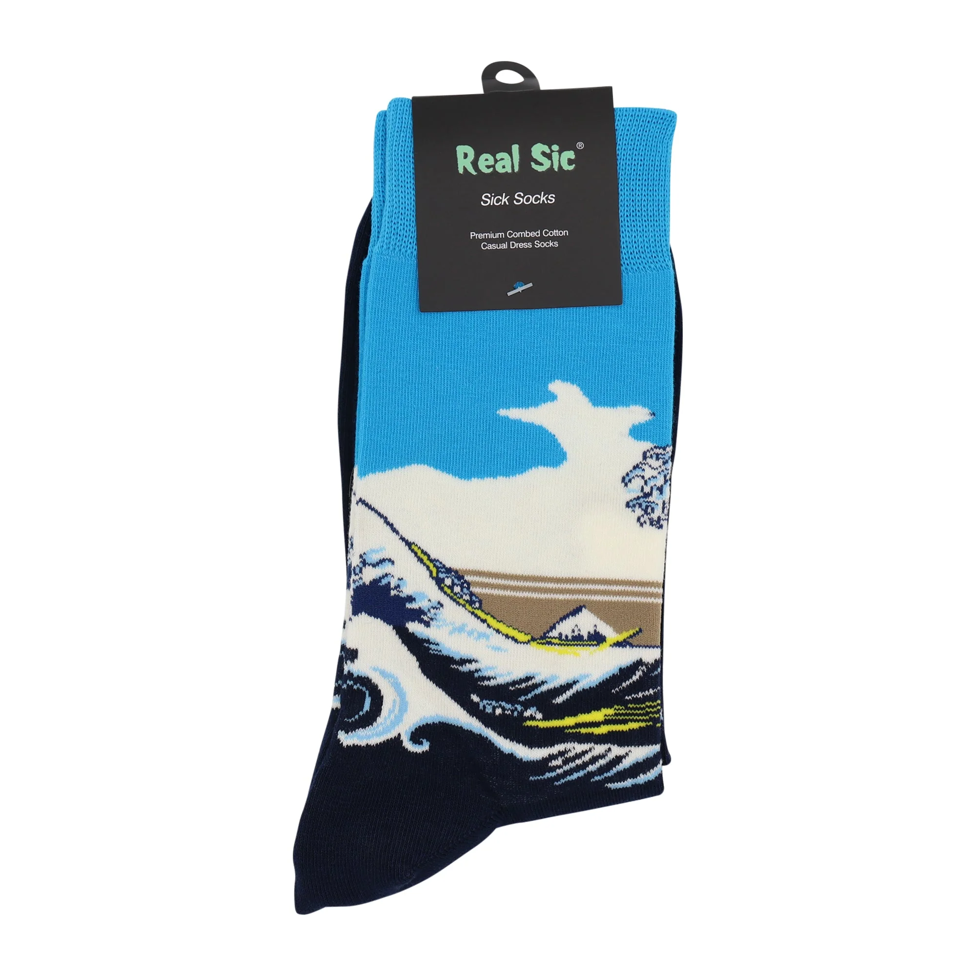 The Great Wave off Kanagawa by Hokusai Socks - Comfy Cotton for Men & Women - Image 3