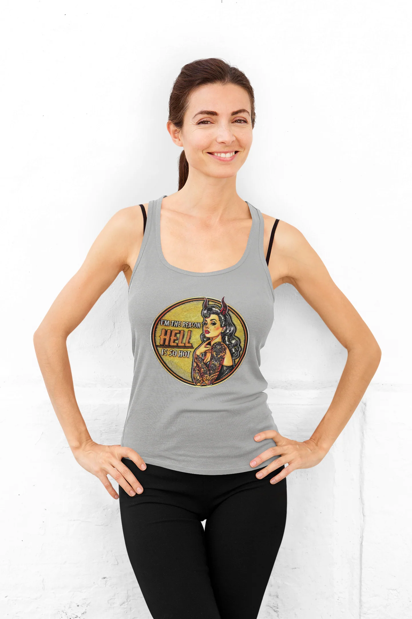 The Reason Why Hell is so Hot Pin-Up Racerback Tank - Image 3
