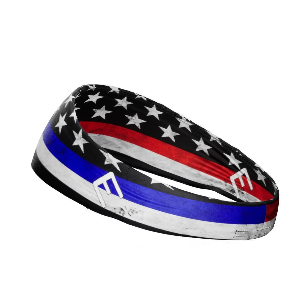 Thin Red and Blue Line Headband - Image 4