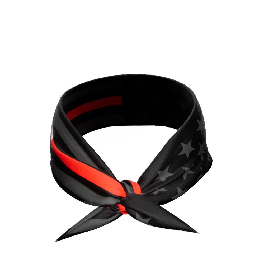 Thin Red Line Tie Headband - Image 3