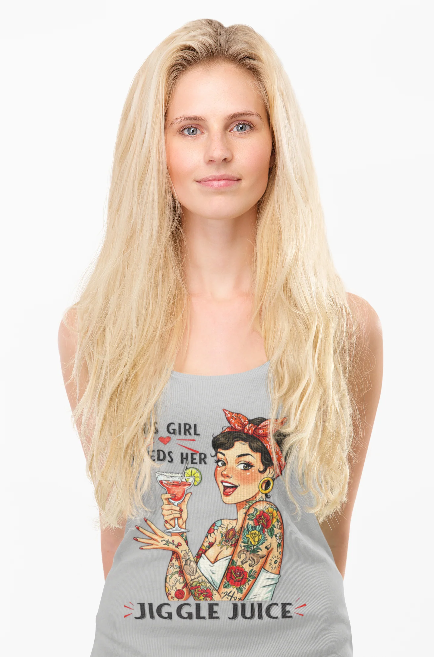 This Girl Needs Her Jiggle Juice Racerback Tank - Image 4