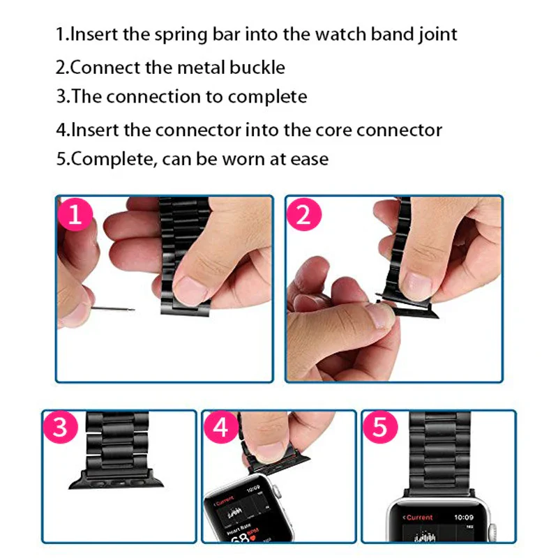 Titanium Silver Apple Watch Band Connector/Adapter - Image 7