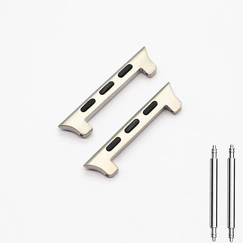 Titanium Silver Apple Watch Band Connector/Adapter - Image 8