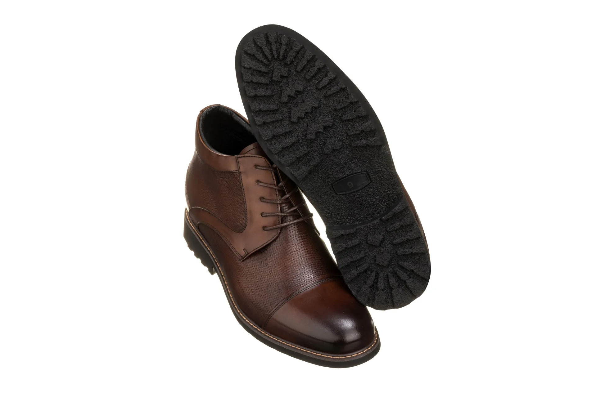 TOTO - Y41089 - 3.2 Inches Dark Brown Leather Boots - Image 5