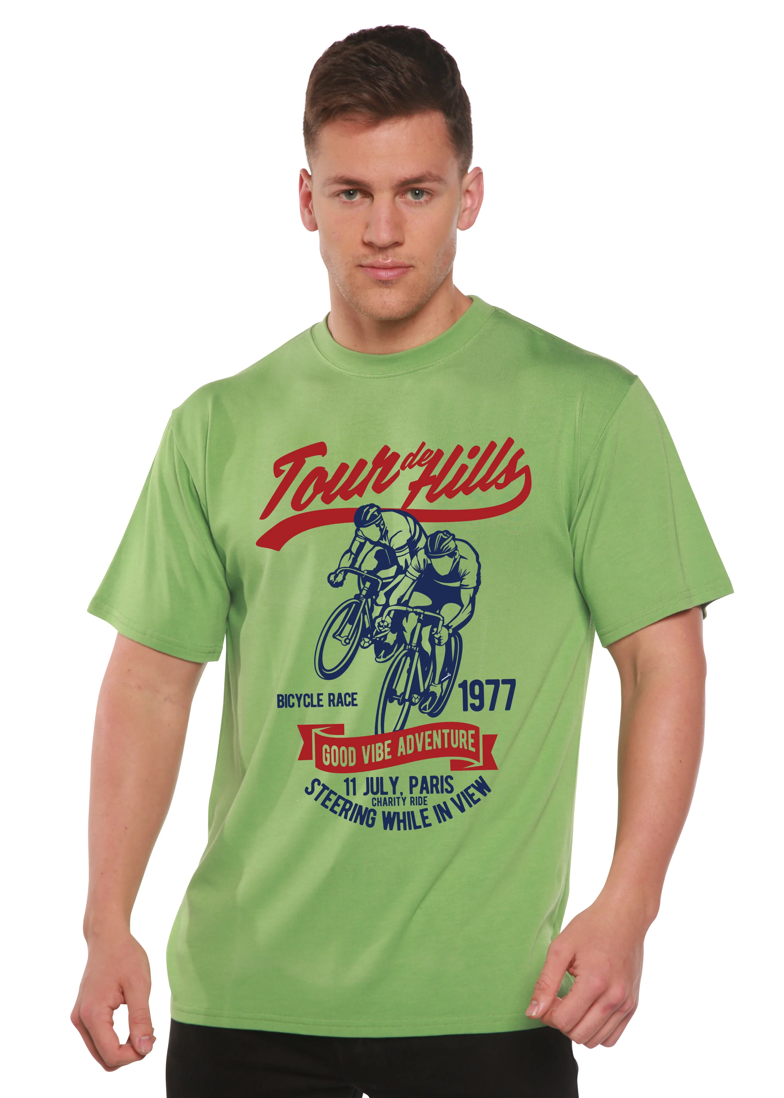 Tour De Hills Spun Bamboo® Men's Bamboo Viscose/Organic Cotton Short Sleeve Graphic T-Shirt - Image 5