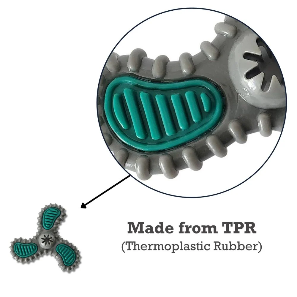 TPR Dental Spinner Dog Chew Toy ā Durable Dental Care Fun for Light to Medium Chewers - Image 5