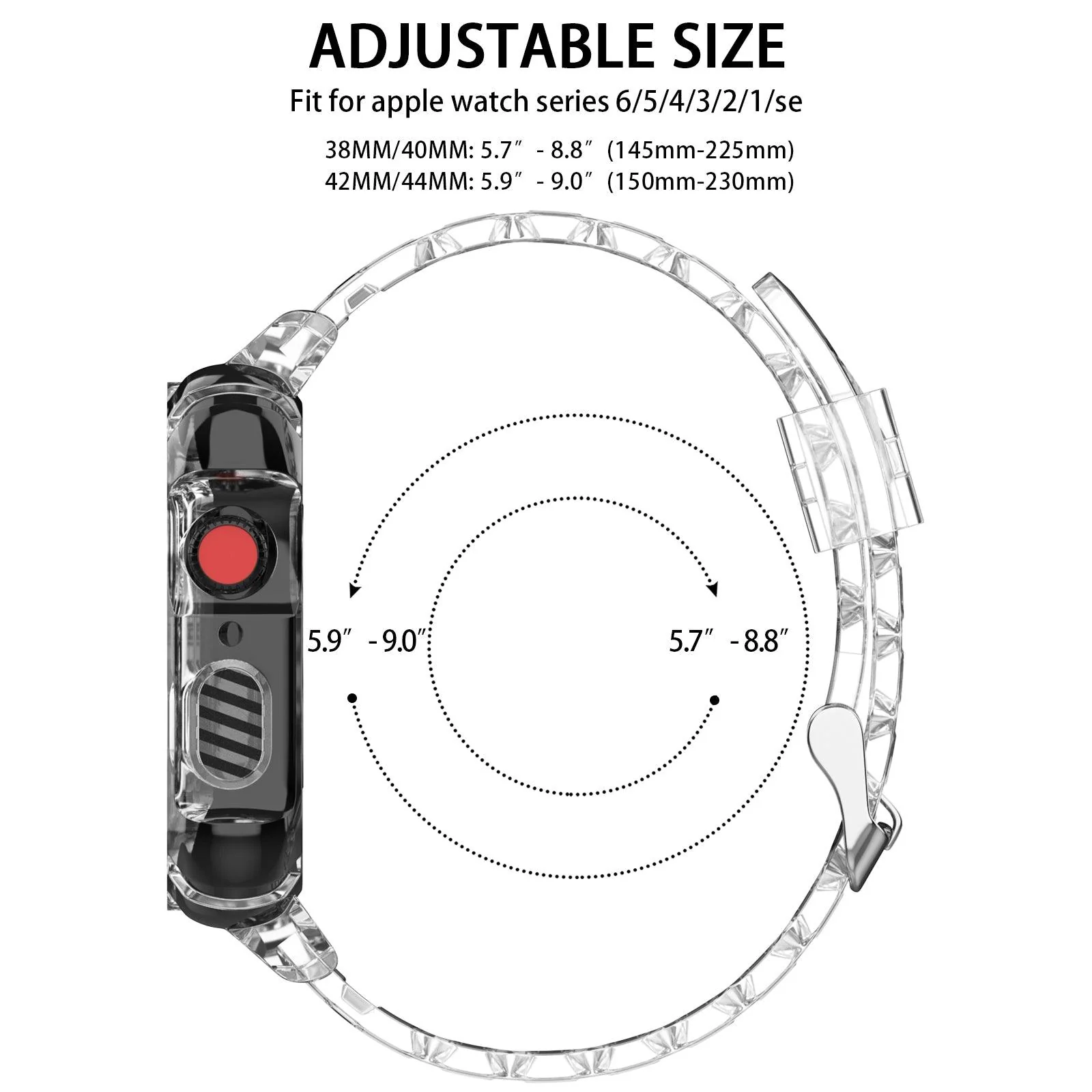 Transparent Apple Watch Band+Case - Image 6