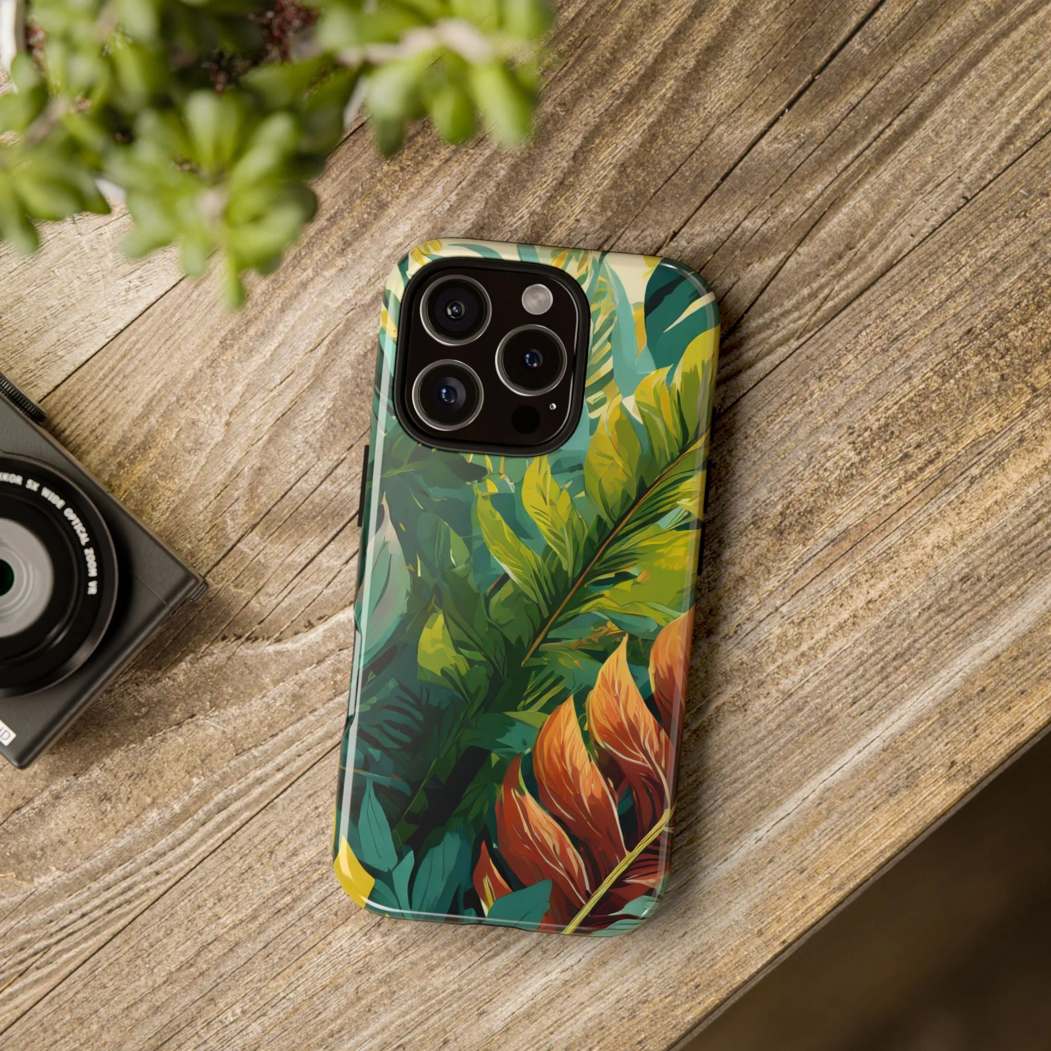 Tropical Leaf Tough Phone Case - Image 101