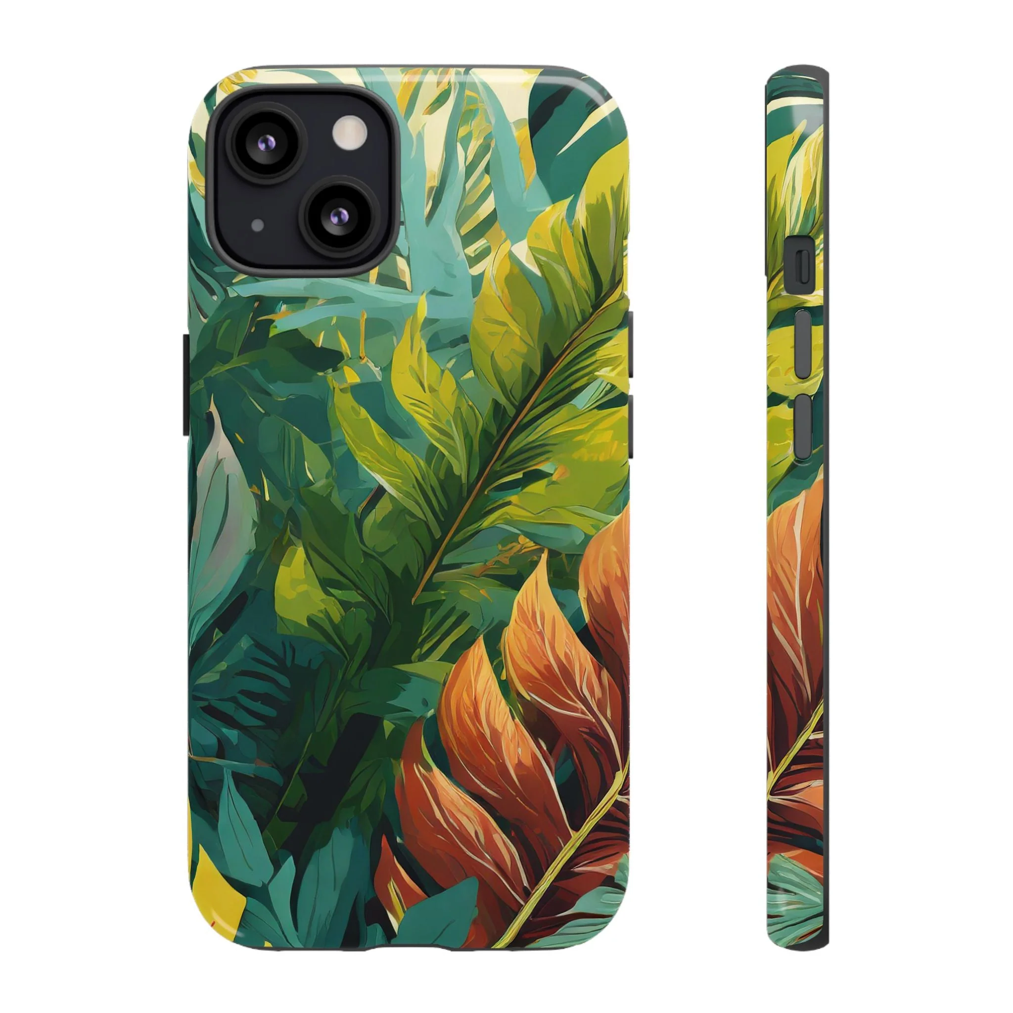 Tropical Leaf Tough Phone Case - Image 15