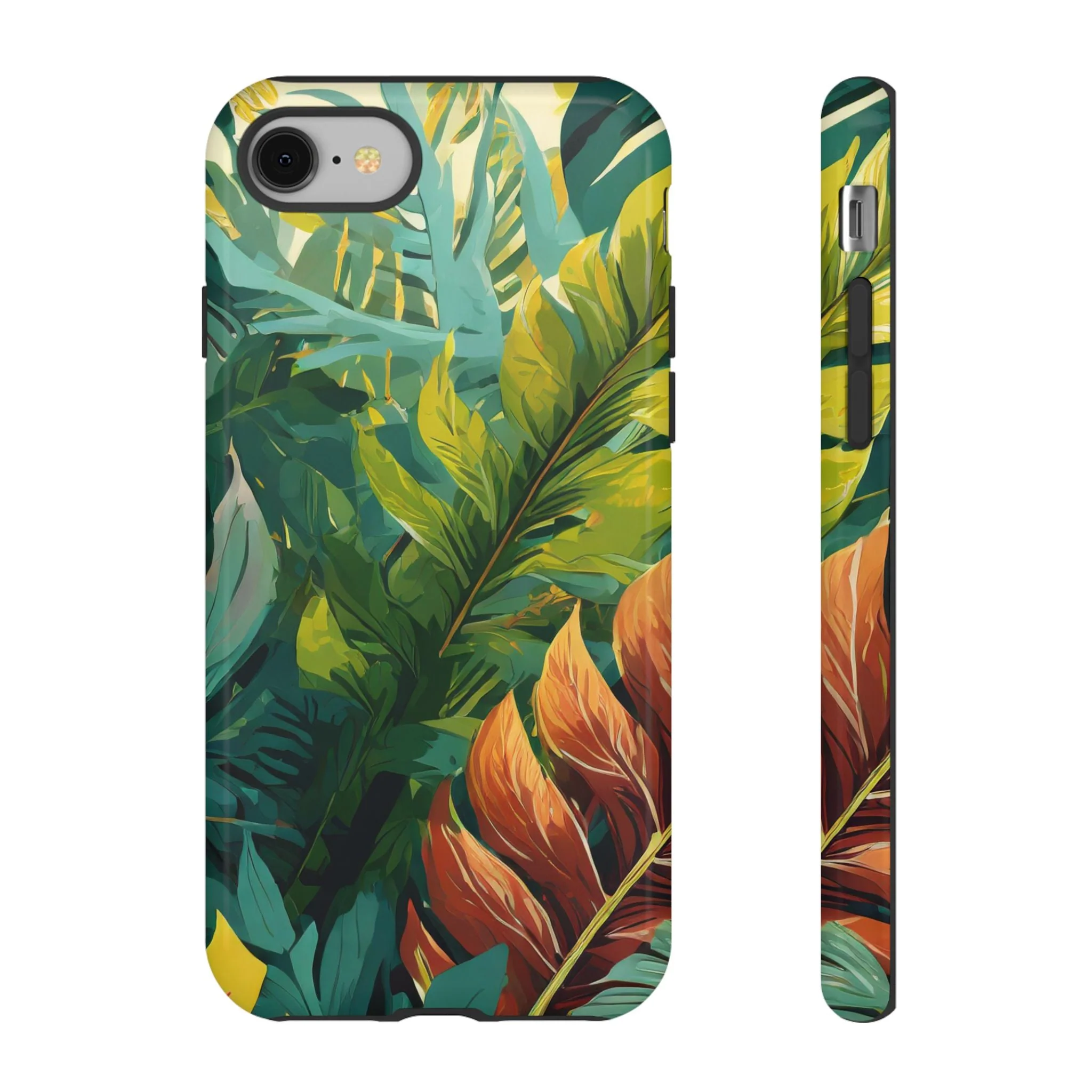 Tropical Leaf Tough Phone Case - Image 2