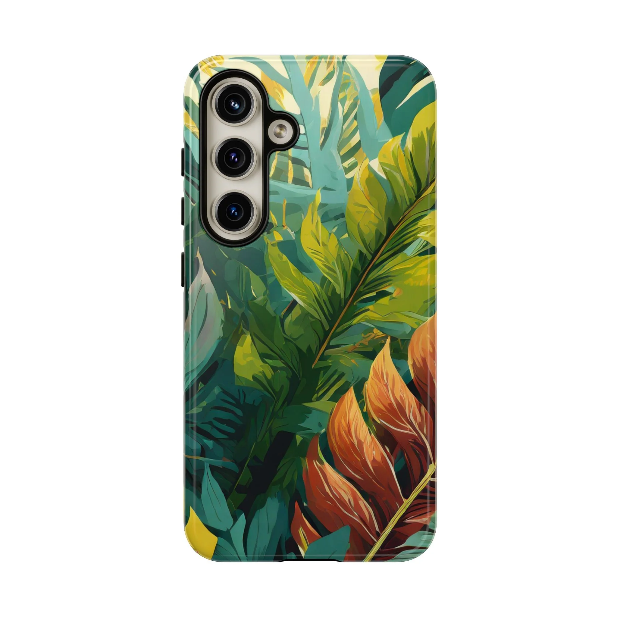 Tropical Leaf Tough Phone Case - Image 33