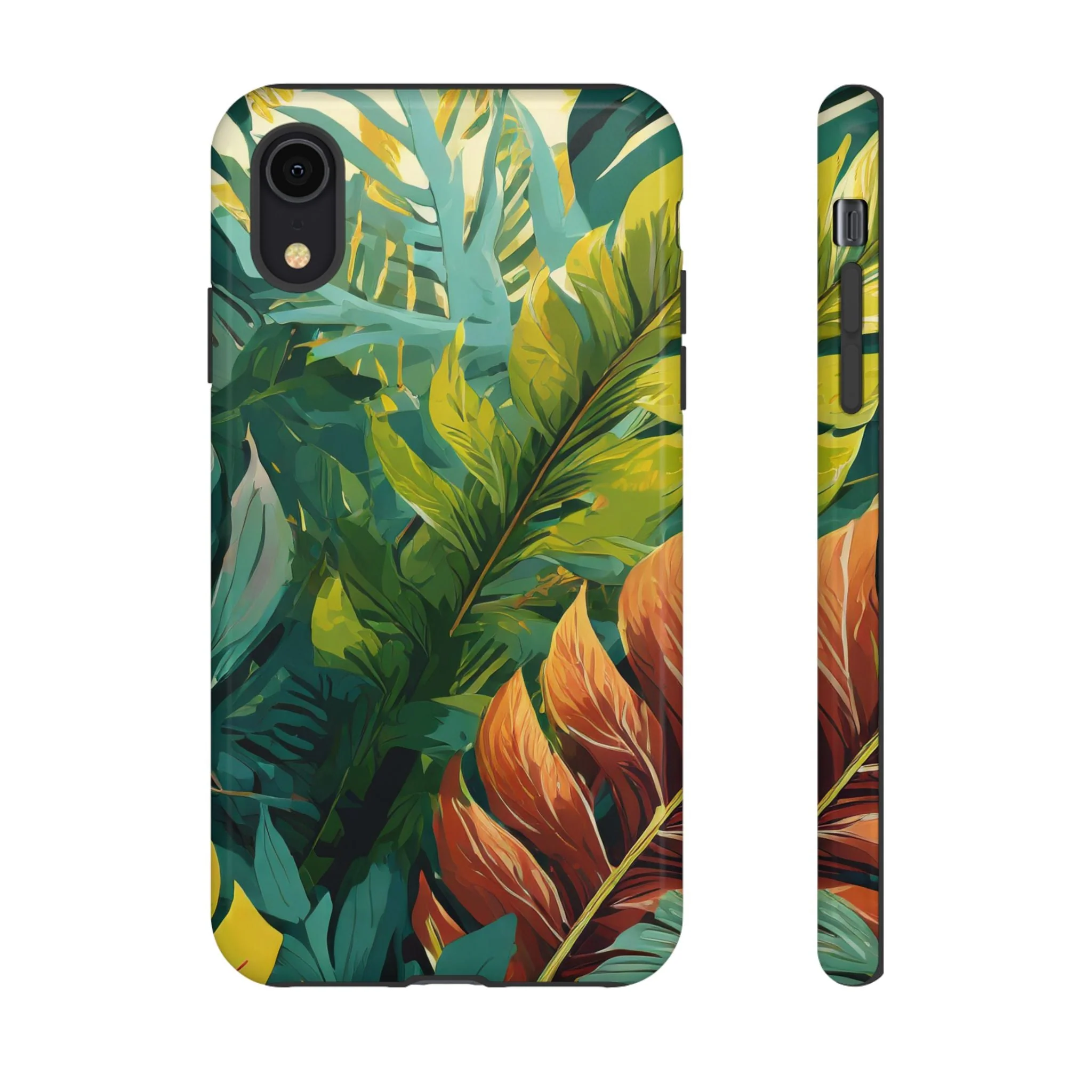 Tropical Leaf Tough Phone Case - Image 4