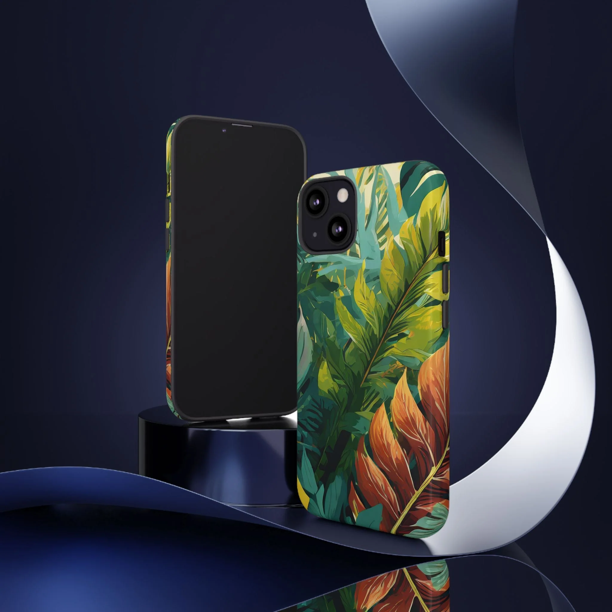 Tropical Leaf Tough Phone Case - Image 49