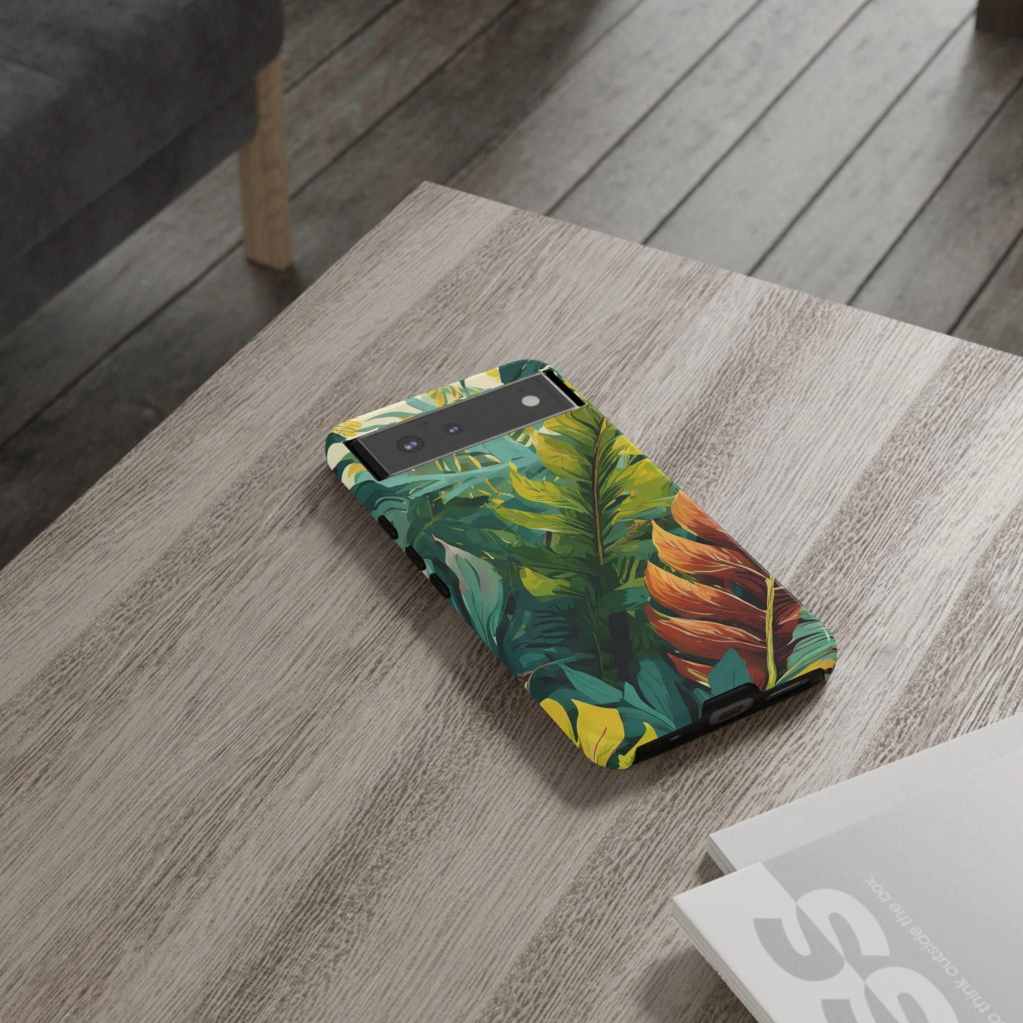 Tropical Leaf Tough Phone Case - Image 55