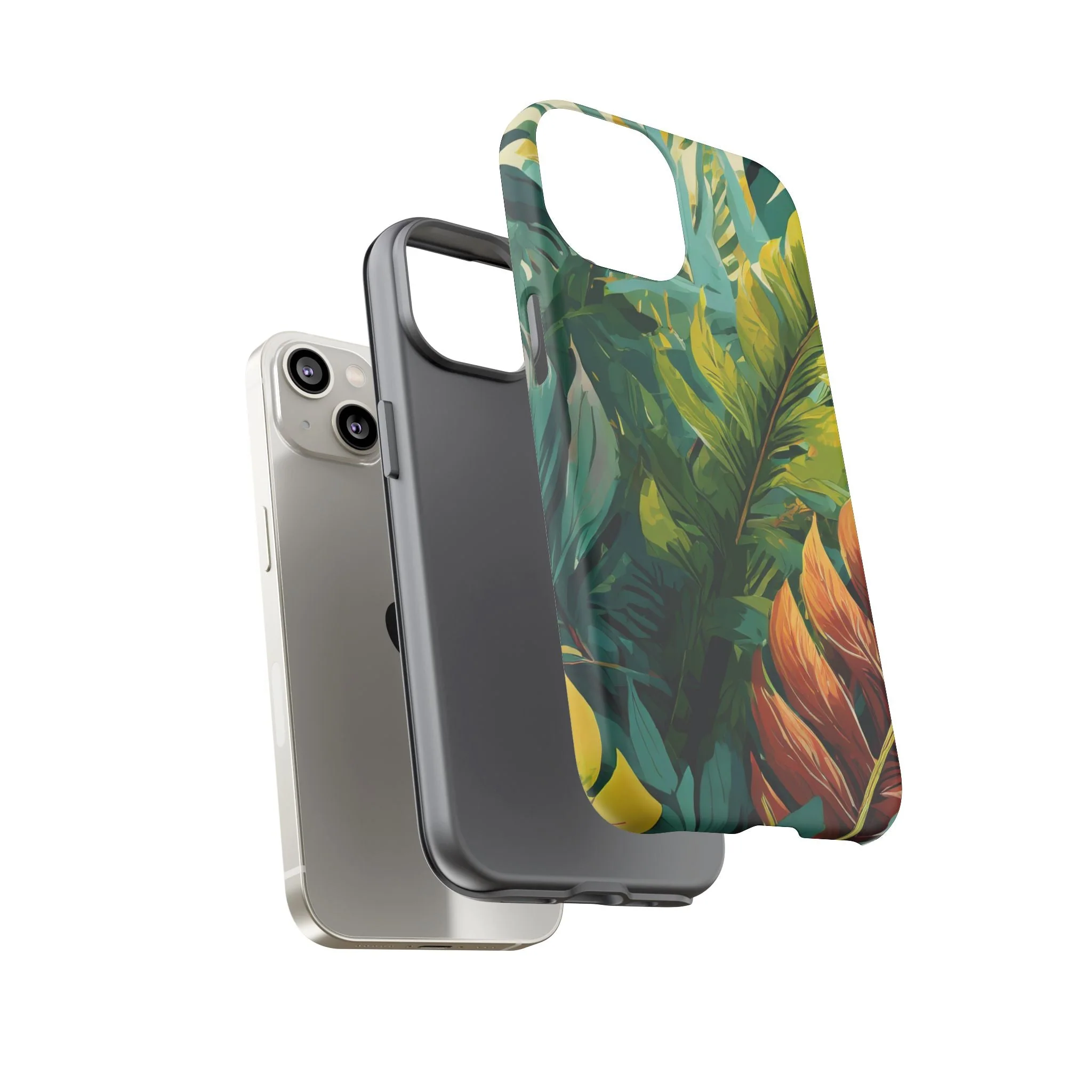 Tropical Leaf Tough Phone Case - Image 63