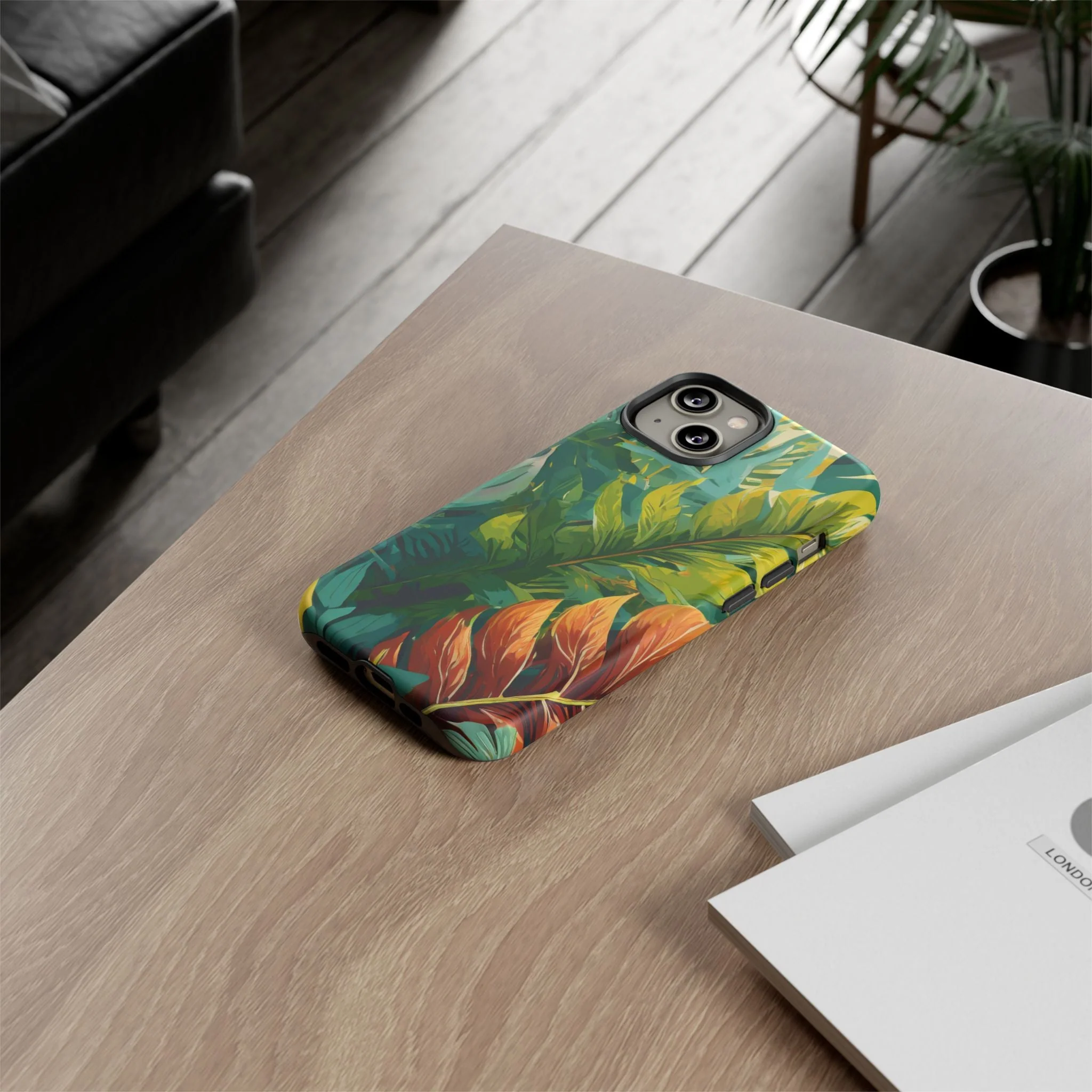 Tropical Leaf Tough Phone Case - Image 64