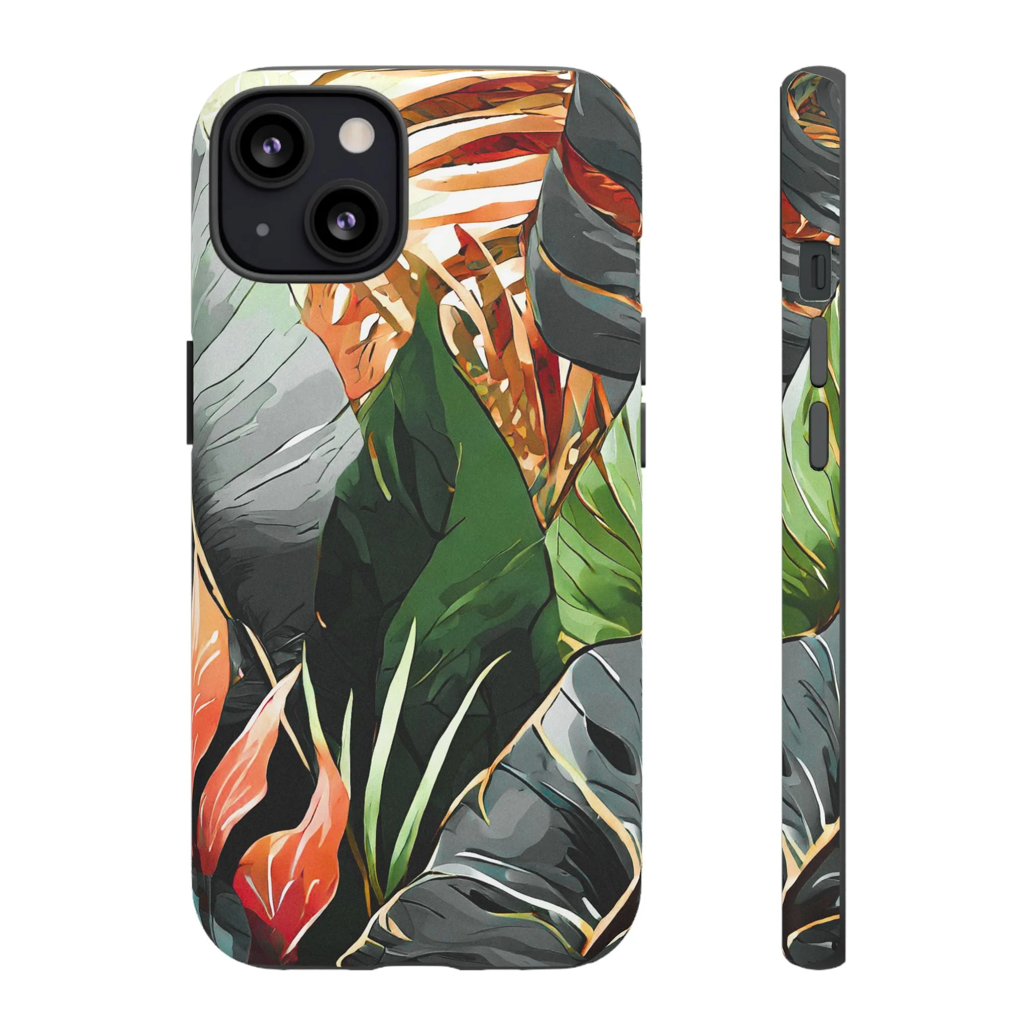 Tropical Leaf Tough Phone Case - Image 14