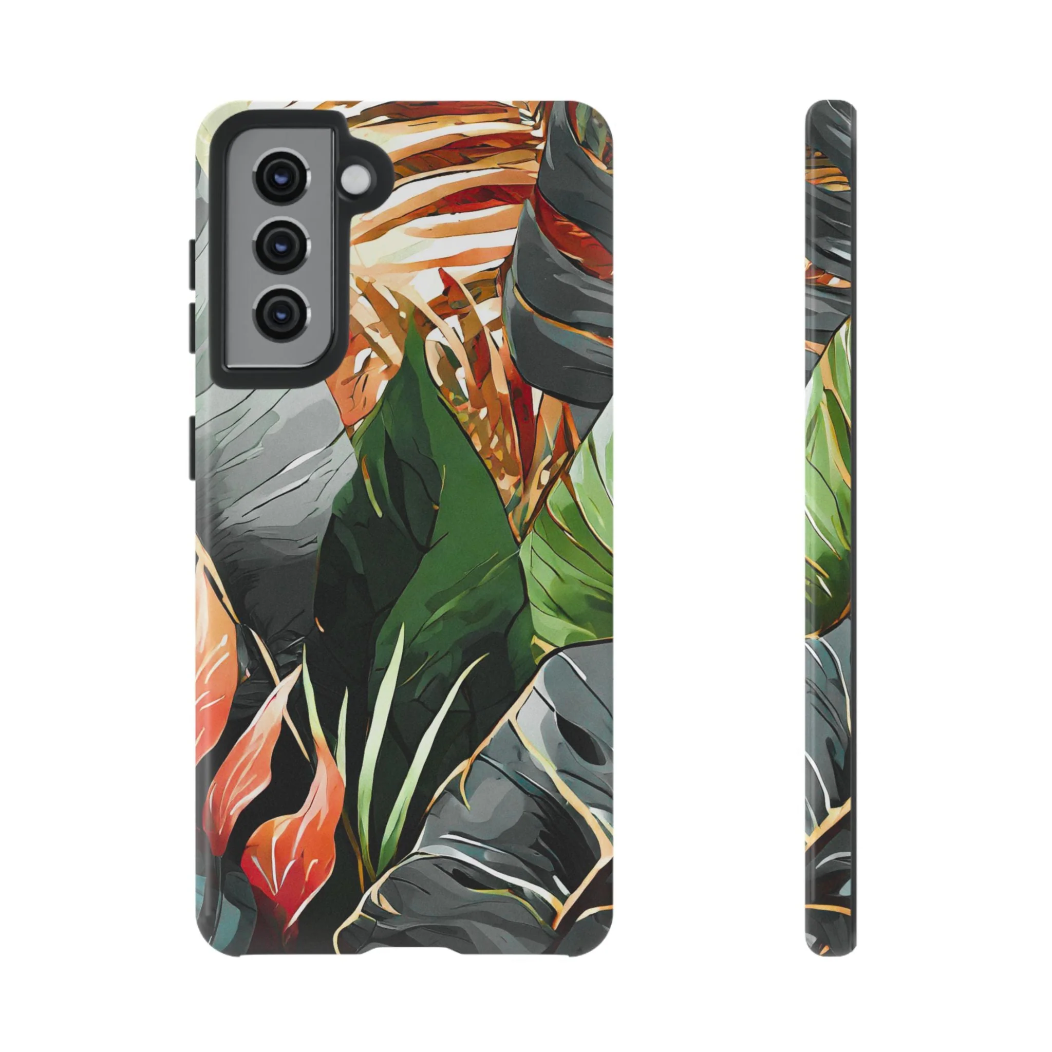 Tropical Leaf Tough Phone Case - Image 15