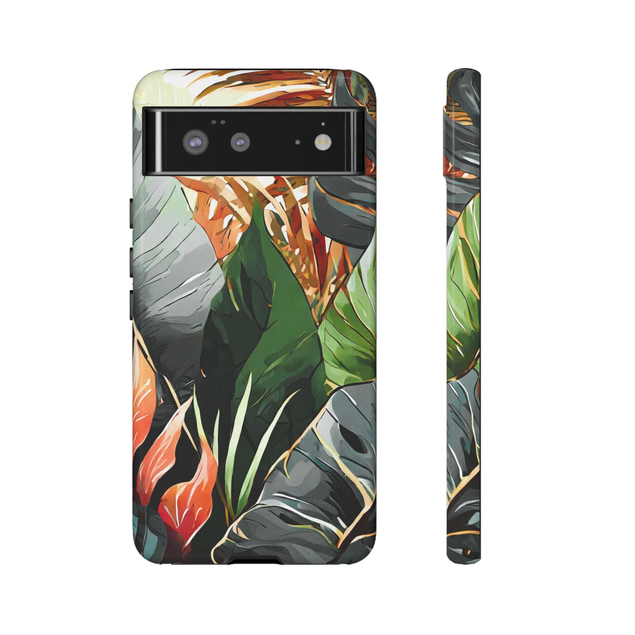 Tropical Leaf Tough Phone Case - Image 17