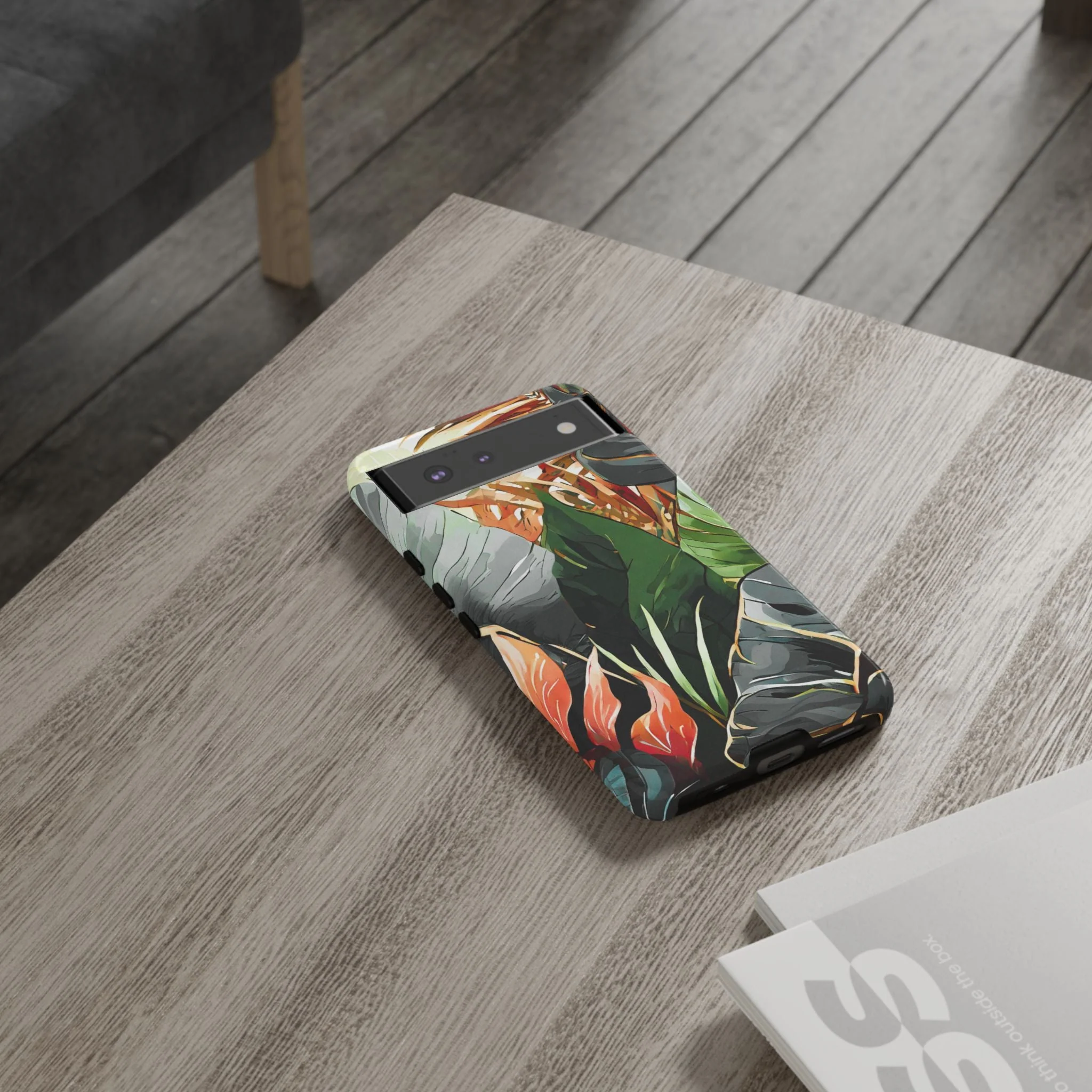 Tropical Leaf Tough Phone Case - Image 49