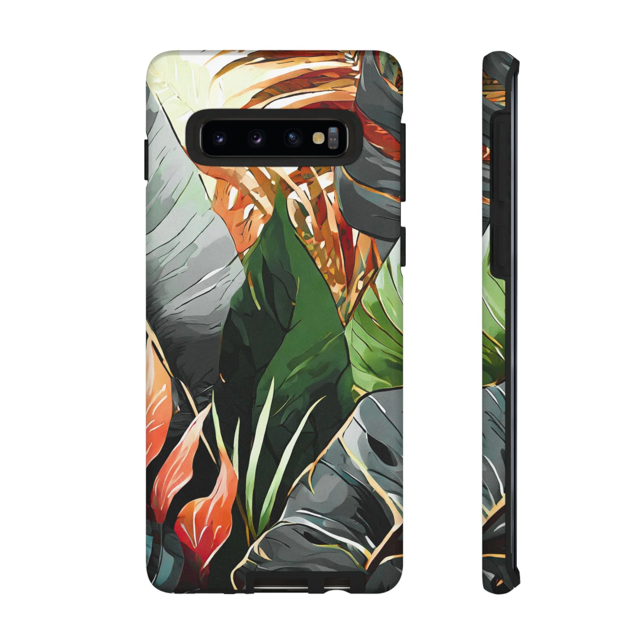 Tropical Leaf Tough Phone Case - Image 6