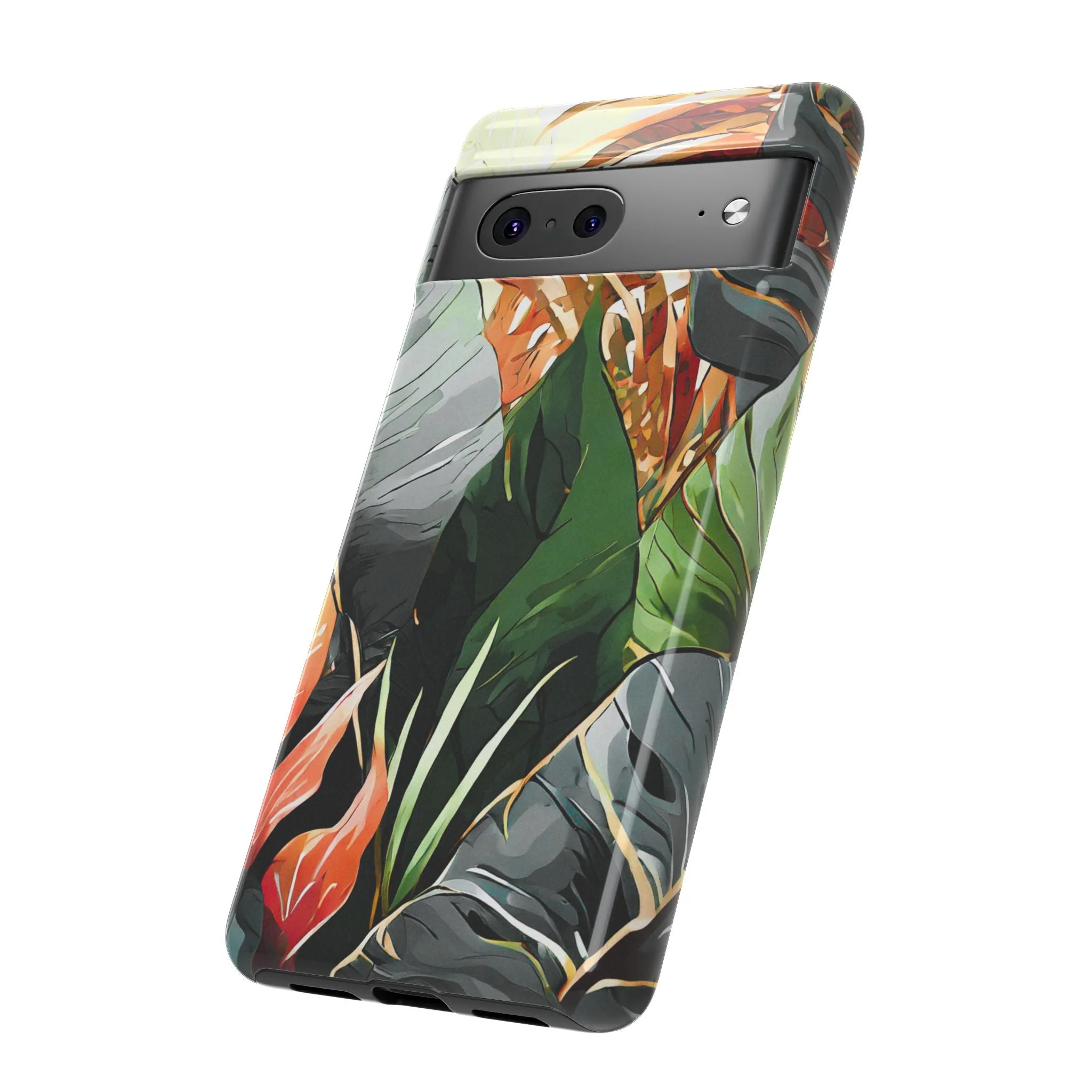Tropical Leaf Tough Phone Case - Image 65