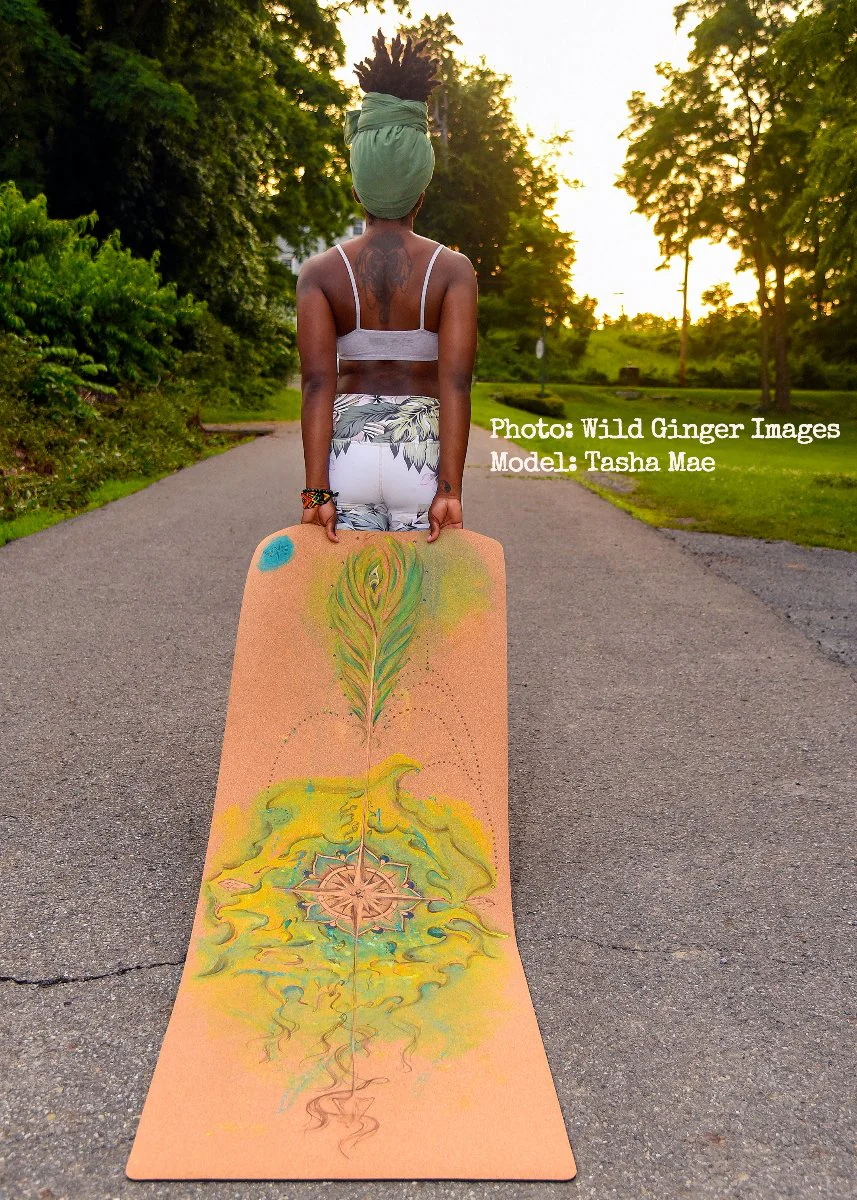 True North Painted Cork Yoga Mat - Image 2