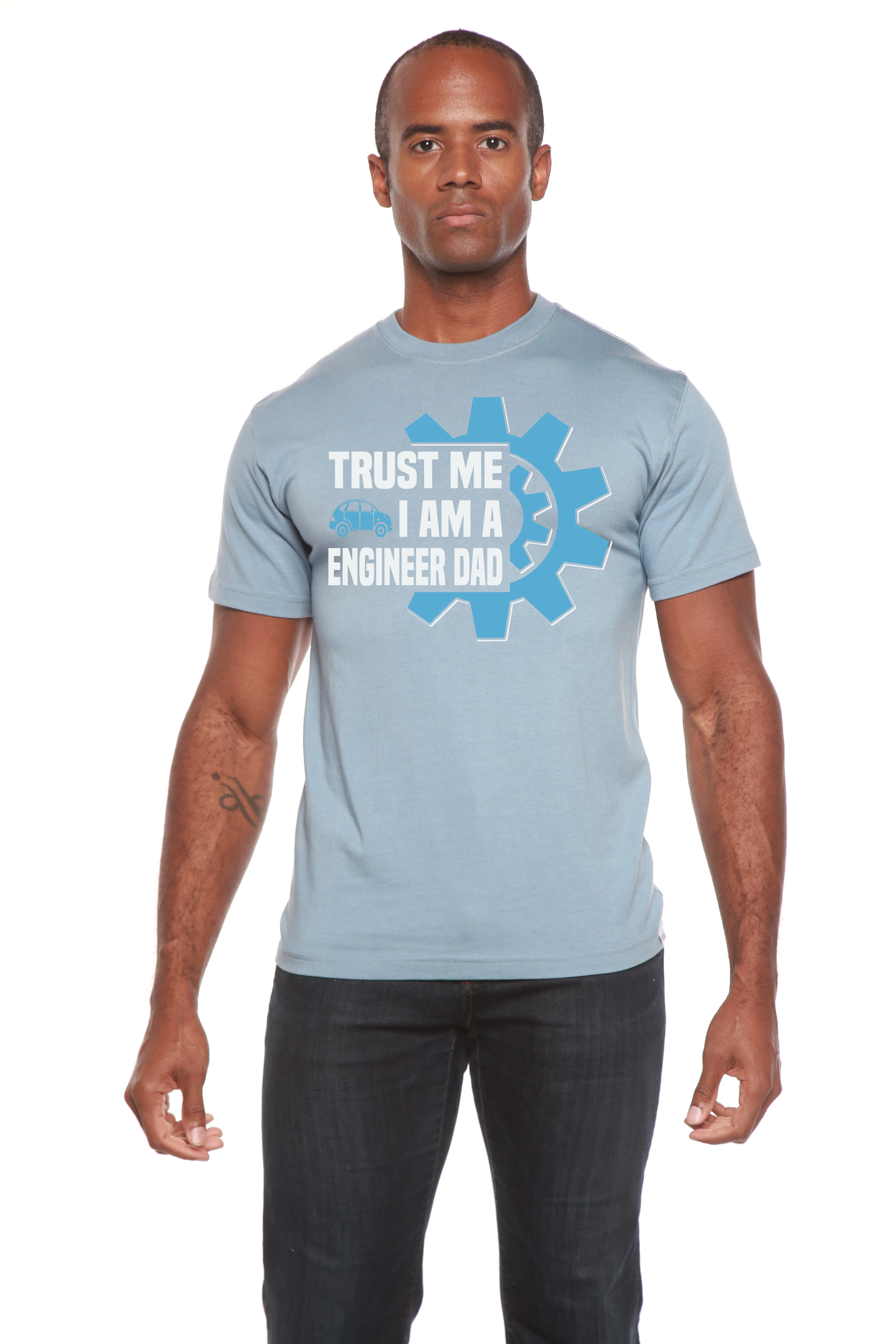 Trust Me I'm a Engineer Dad Men's Bamboo Viscose/Organic Cotton Short Sleeve Graphic T-Shirt - Image 11