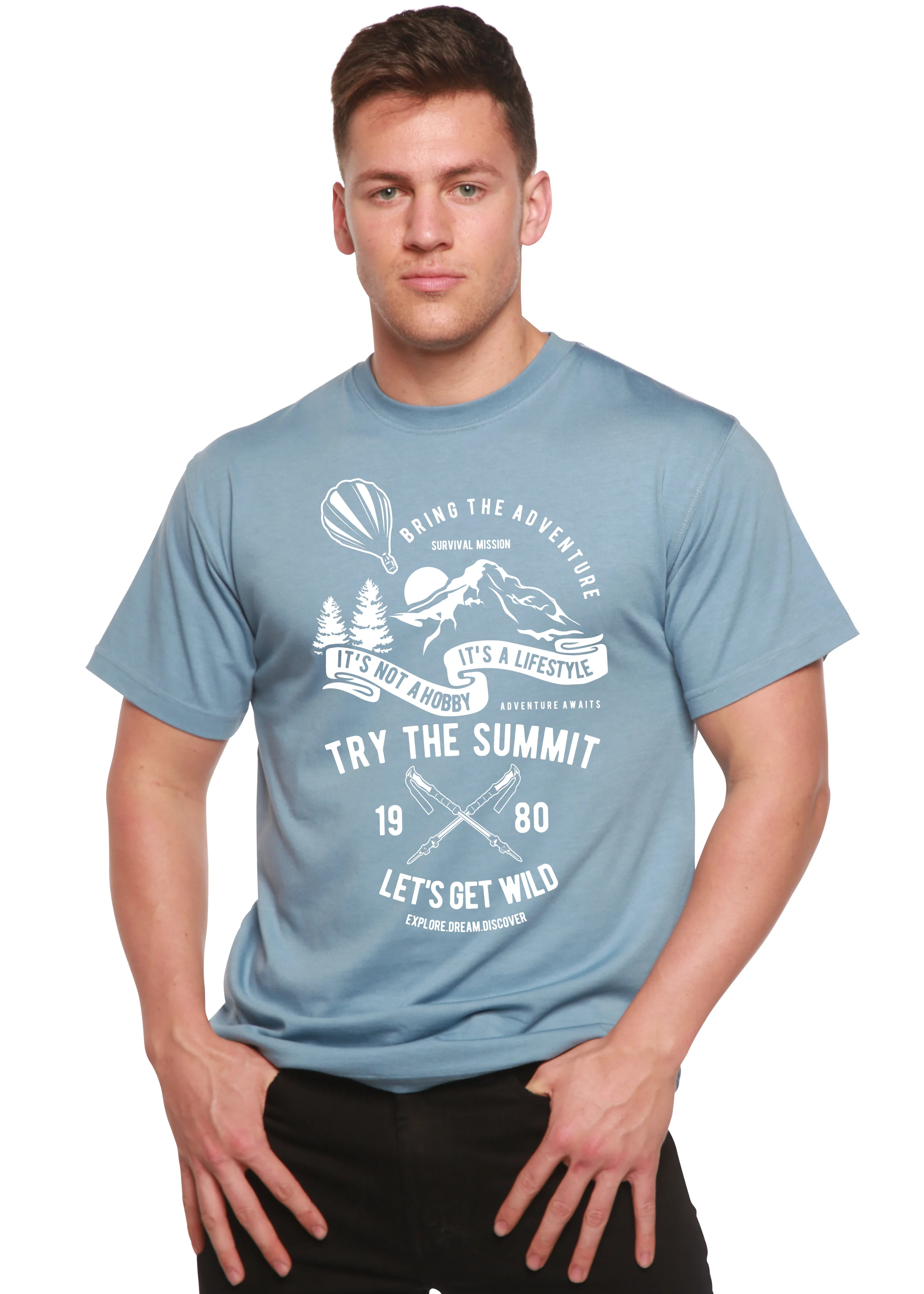 Try The Summit Spun Bamboo® Men's Bamboo Viscose/Organic Cotton Short Sleeve Graphic T-Shirt - Image 8