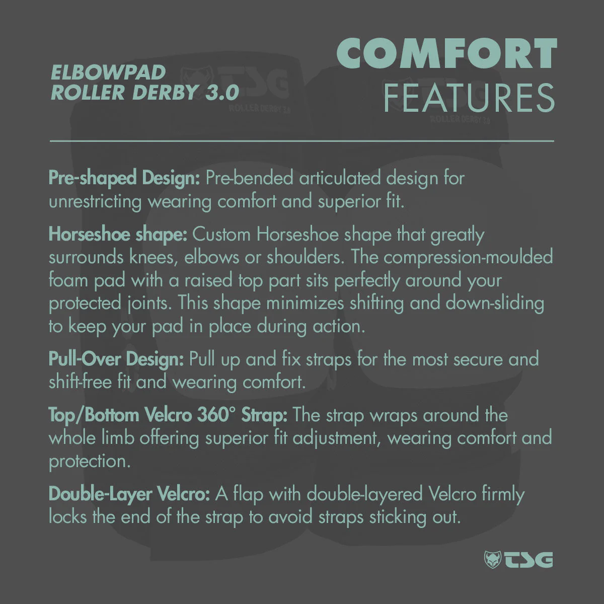 TSG - Elbowpad Roller Derby 3.0 - Vintage (Roller Skate Elbow Pads) - Image 5