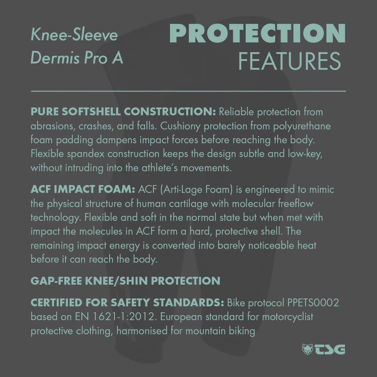 TSG - Knee-Sleeve Dermis Pro A - Black - Image 4