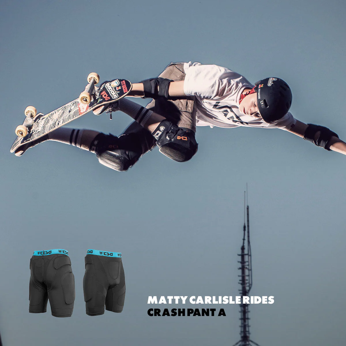 TSG - Protective Shorts - Crash Pant A - Black - Image 3