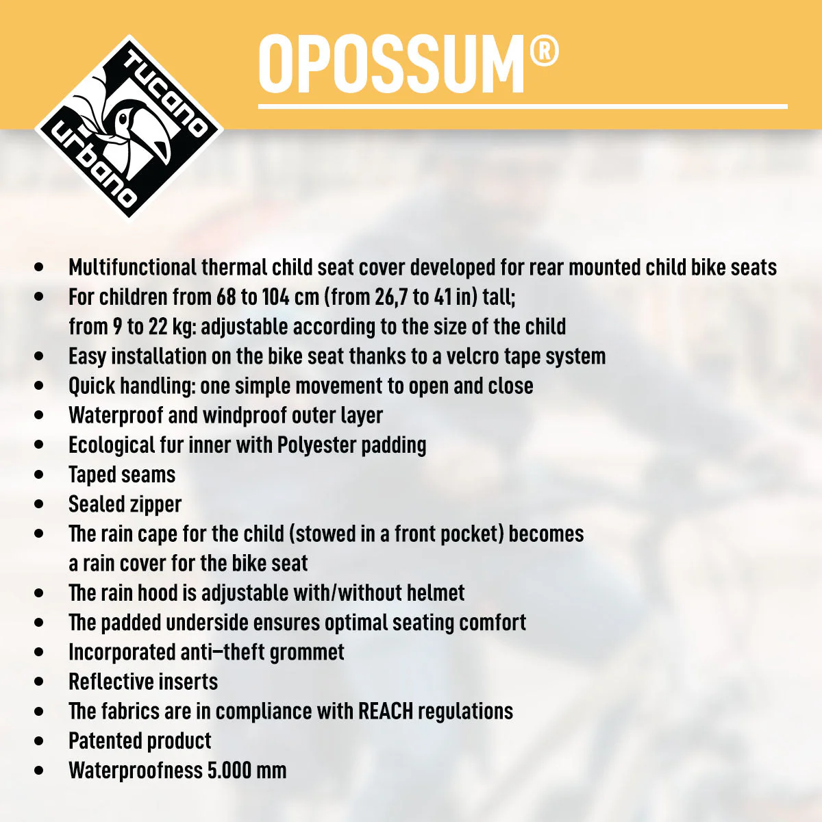 Tucano Urbano - Thermal child seat cover OPOSSUM® - Rain/Winter Cover - Image 8