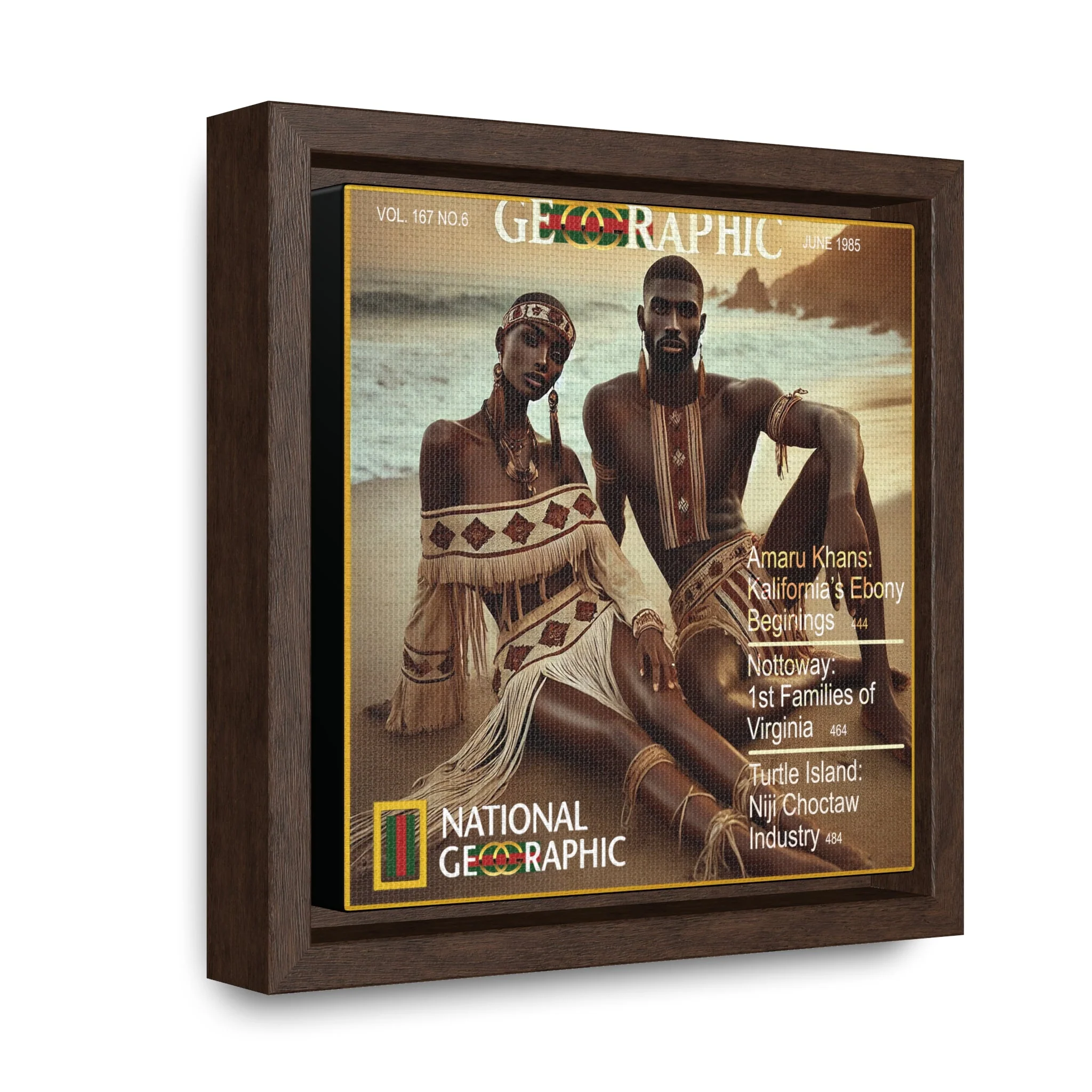 Turtle Island Amaru Khan Aborigine Gallery Canvas Wraps, Square Frame - Image 11