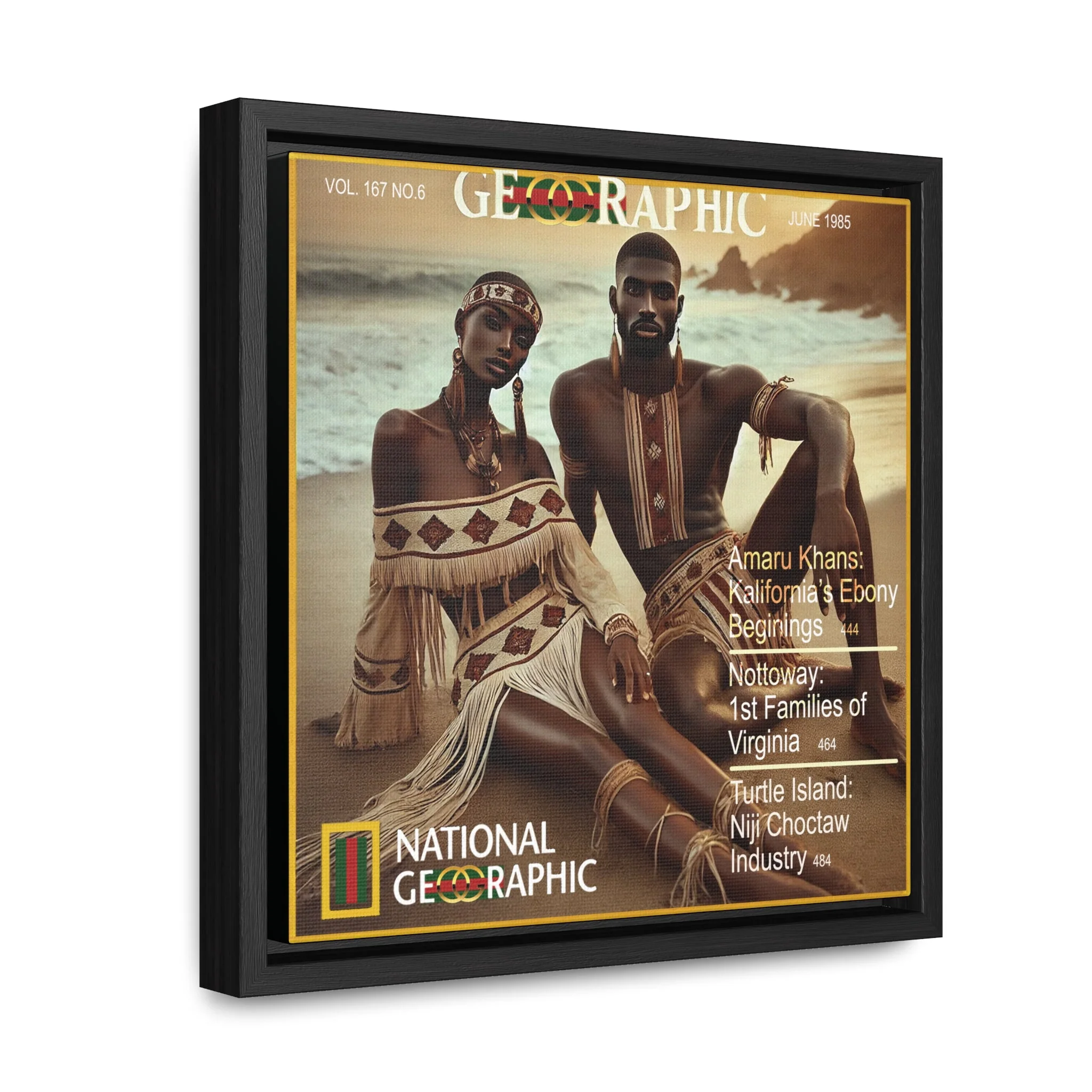 Turtle Island Amaru Khan Aborigine Gallery Canvas Wraps, Square Frame - Image 14