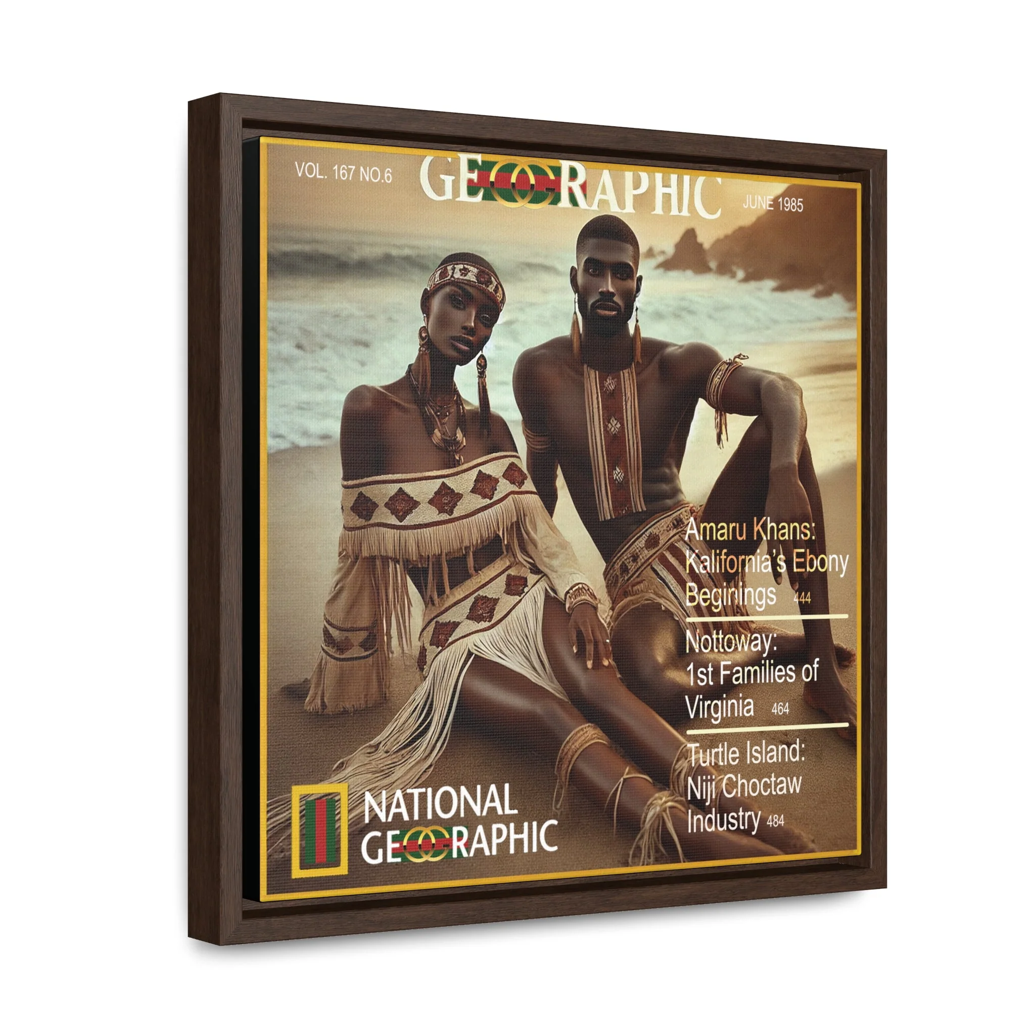 Turtle Island Amaru Khan Aborigine Gallery Canvas Wraps, Square Frame - Image 22