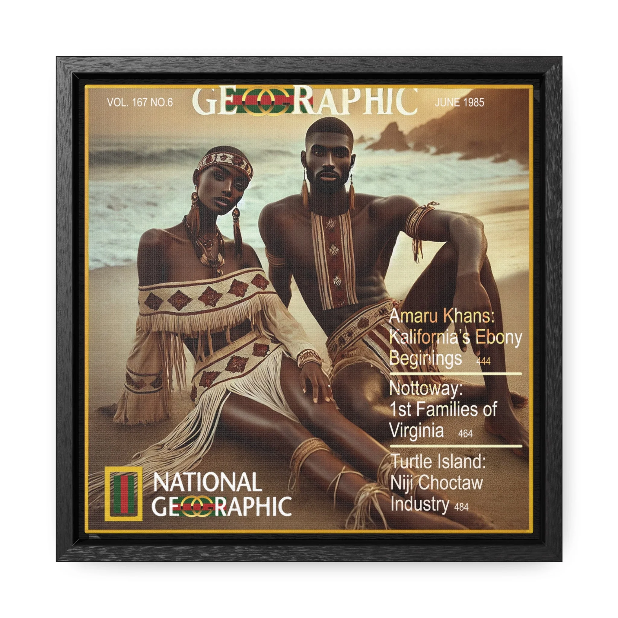 Turtle Island Amaru Khan Aborigine Gallery Canvas Wraps, Square Frame - Image 4