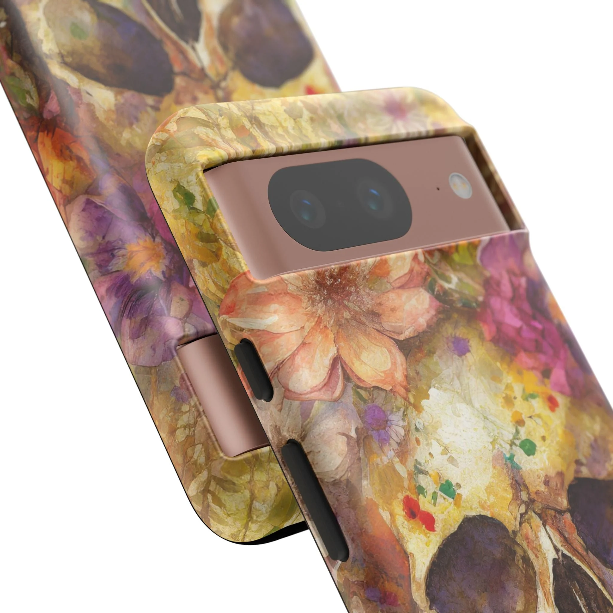 Unique Floral Skull Tough Phone Case - Image 106