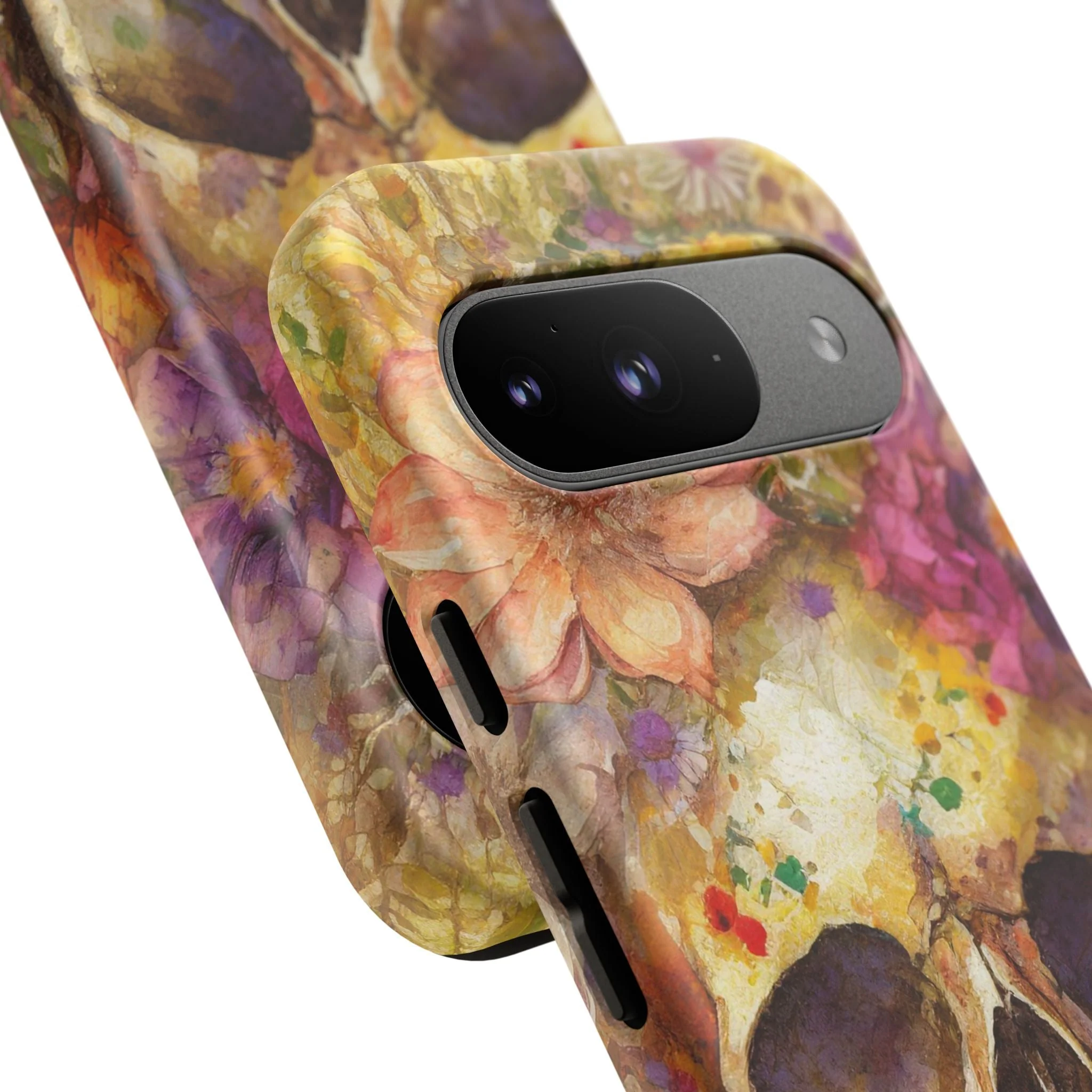 Unique Floral Skull Tough Phone Case - Image 123