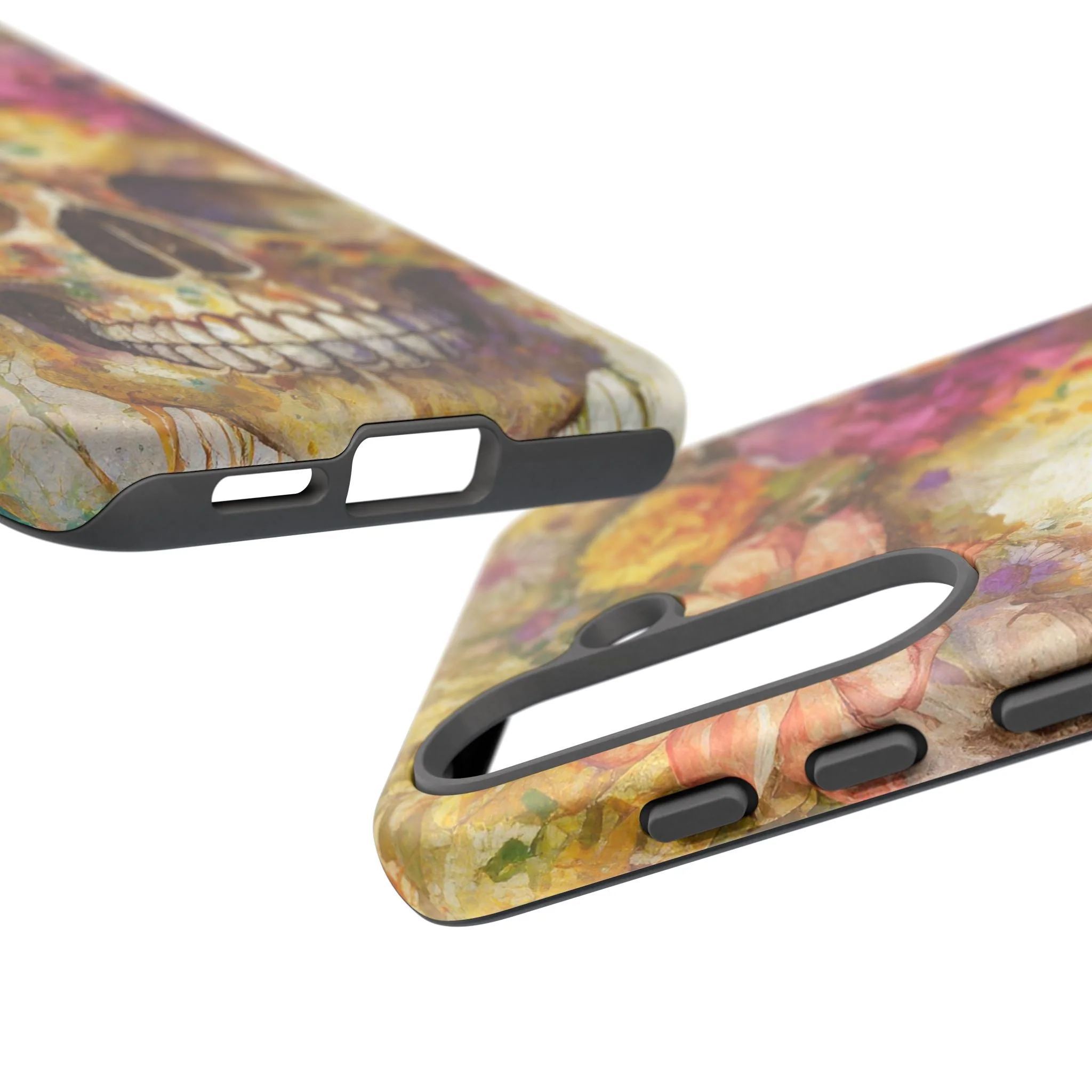 Unique Floral Skull Tough Phone Case - Image 145