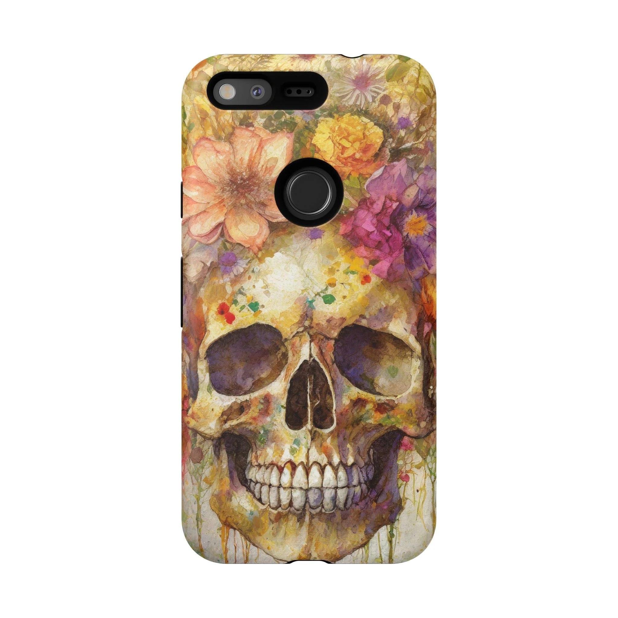 Unique Floral Skull Tough Phone Case - Image 52