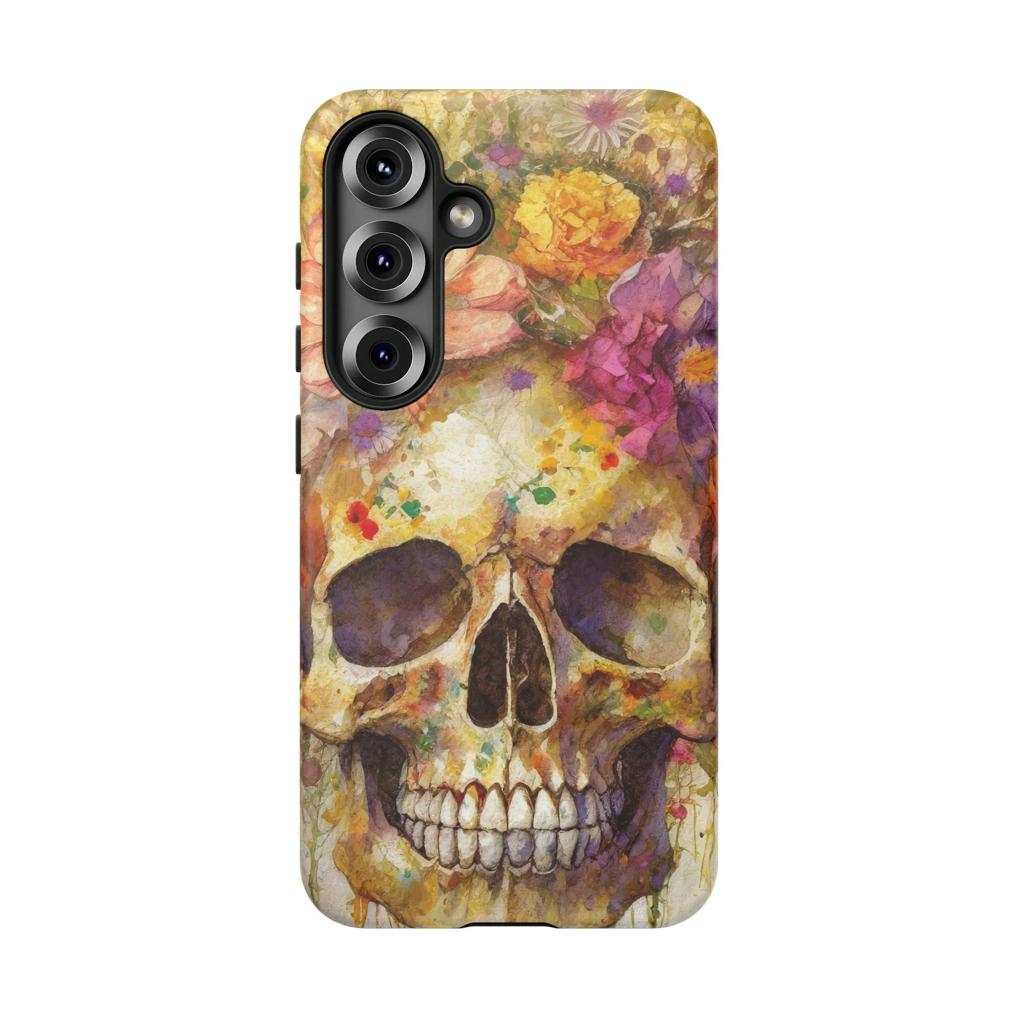 Unique Floral Skull Tough Phone Case - Image 54