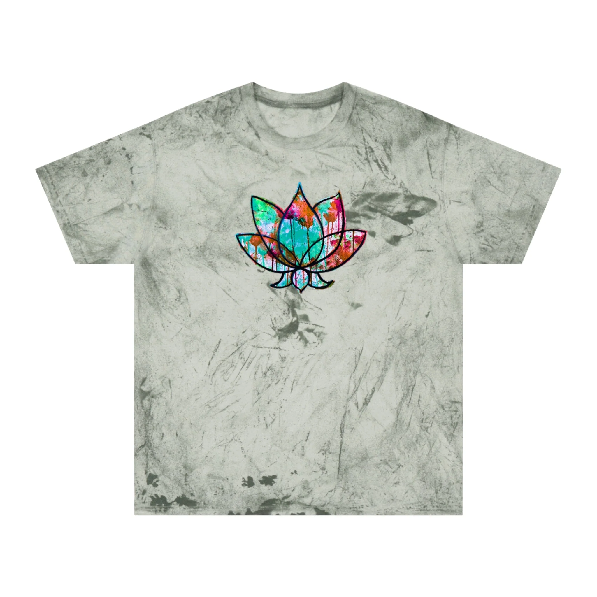 Unisex Lotus Bloom Industrial Dye Premium T-Shirt - Image 6