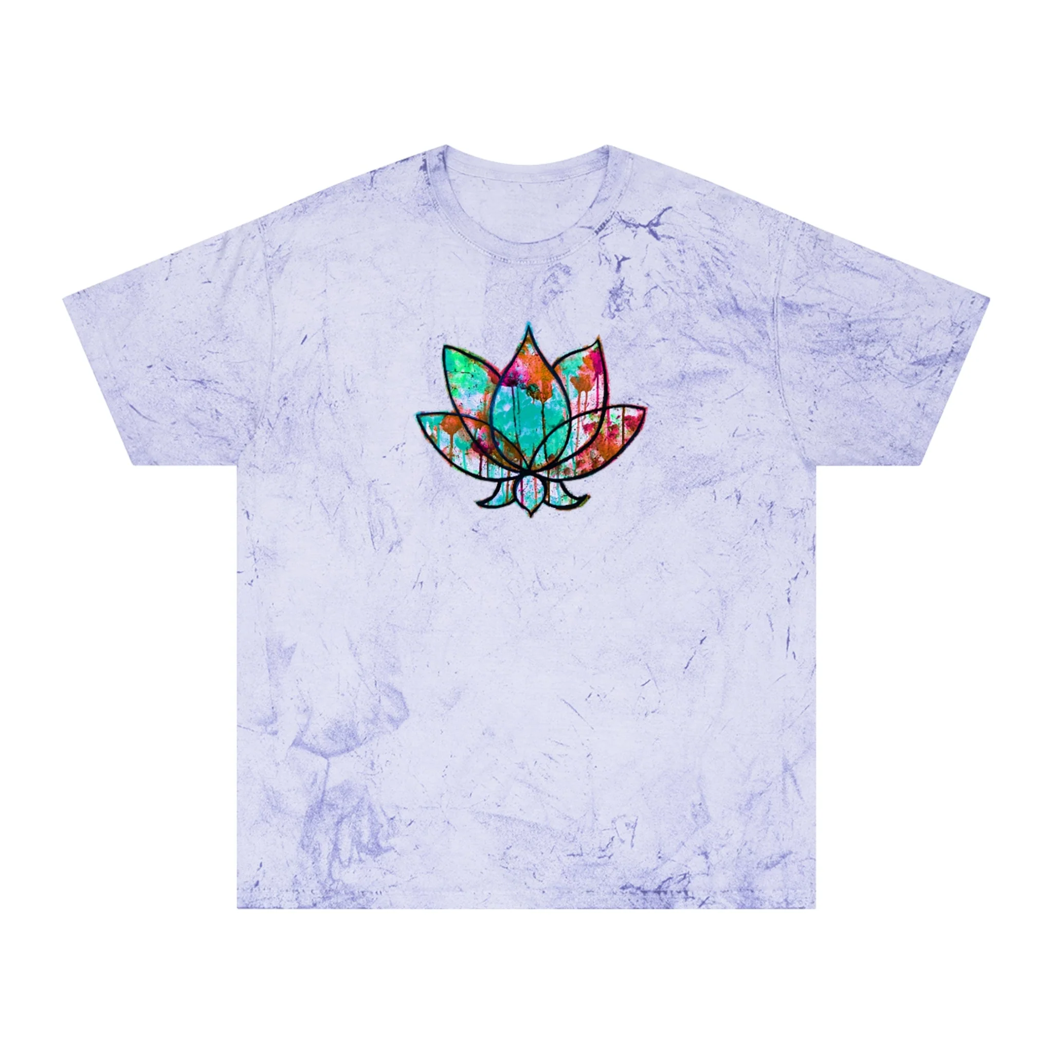 Unisex Lotus Bloom Industrial Dye Premium T-Shirt - Image 9