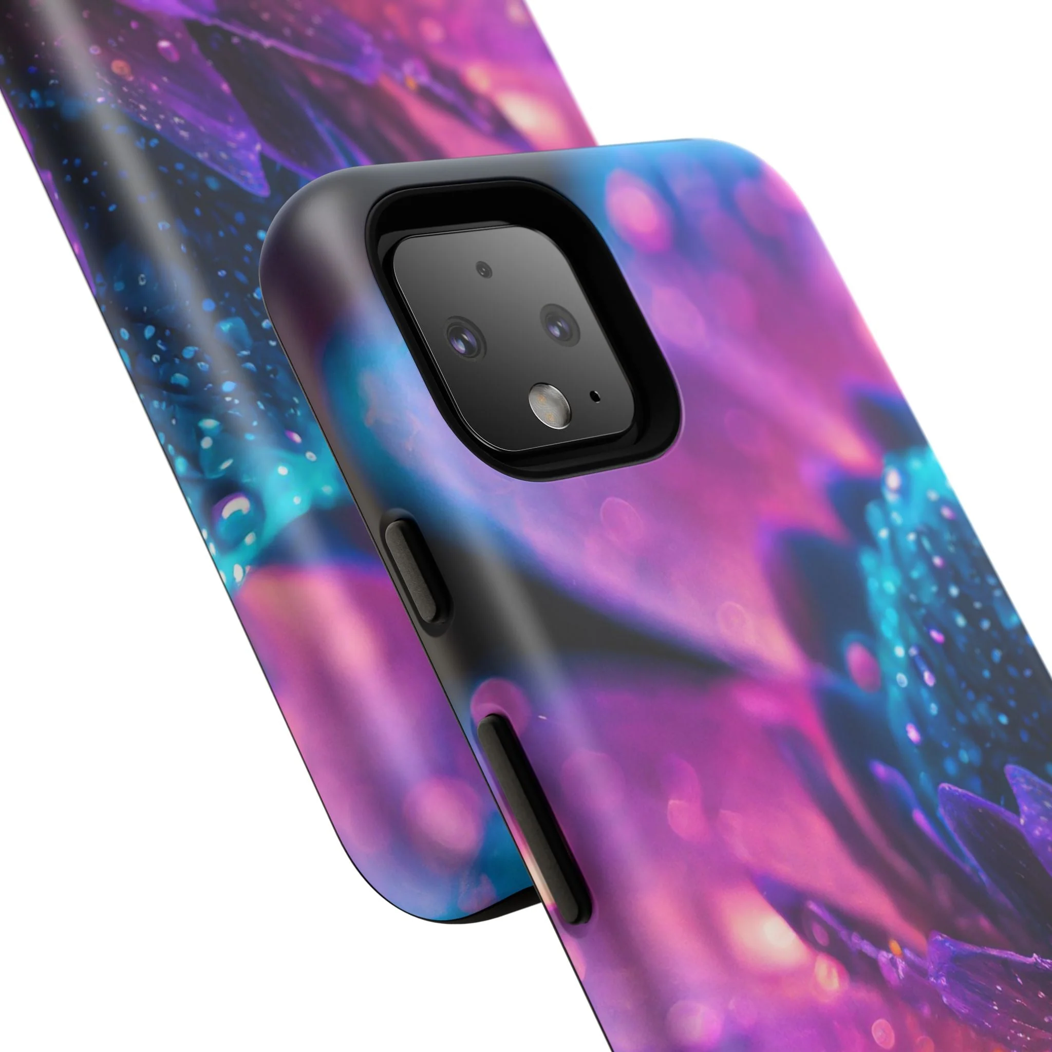 Vibrant Blue And Purple Flower Tough Phone Case - Image 123