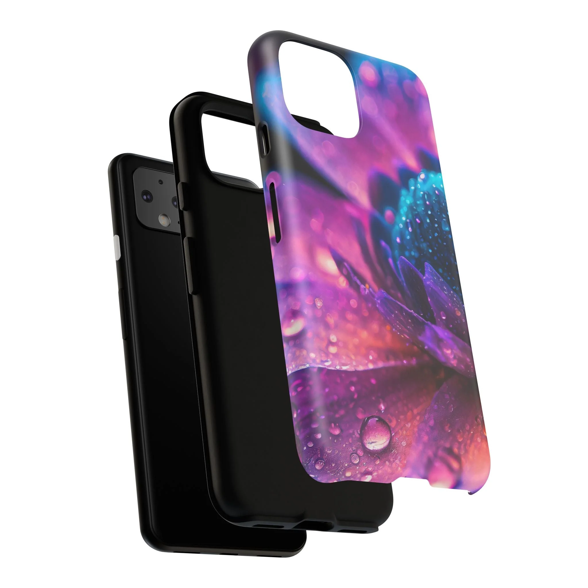 Vibrant Blue And Purple Flower Tough Phone Case - Image 124
