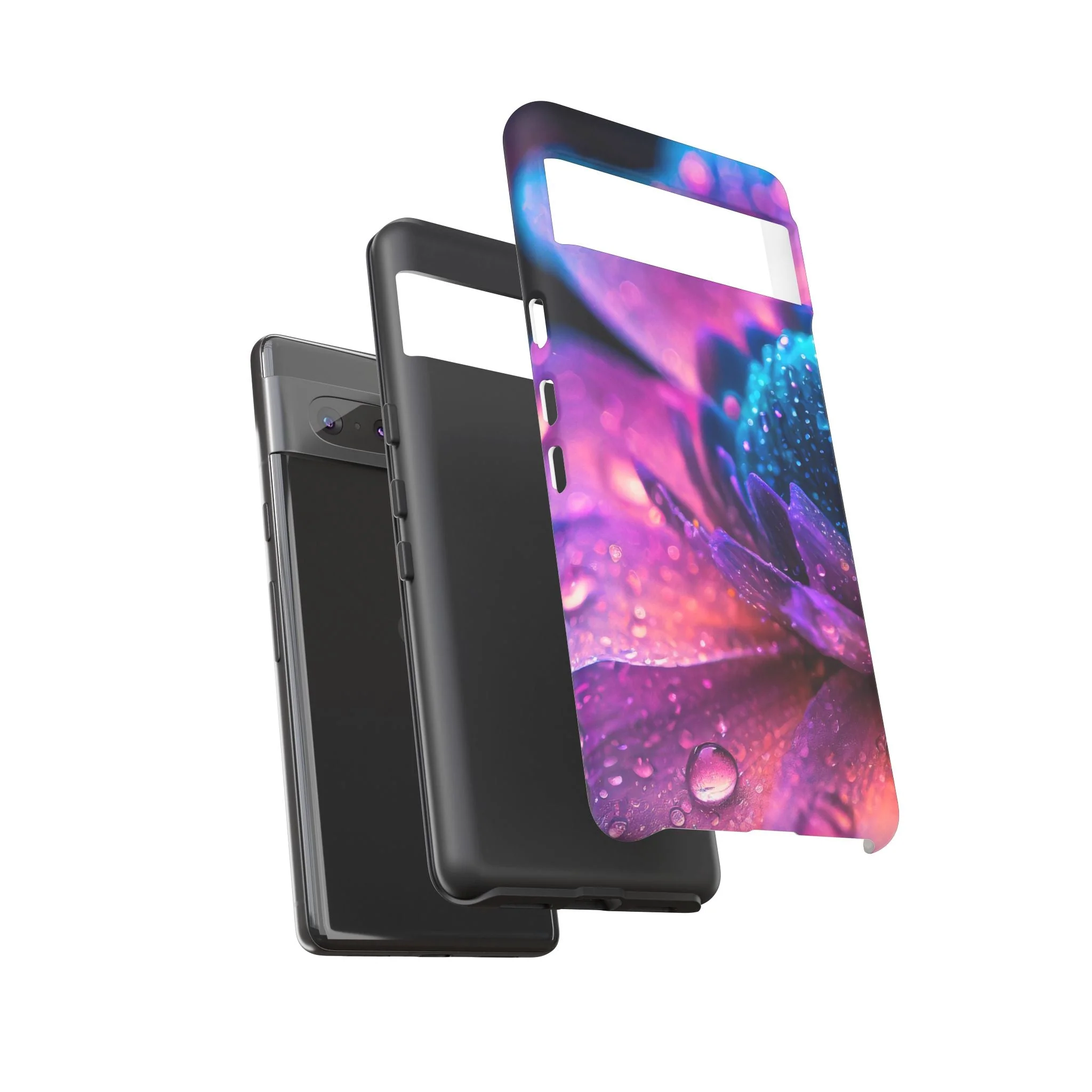 Vibrant Blue And Purple Flower Tough Phone Case - Image 79