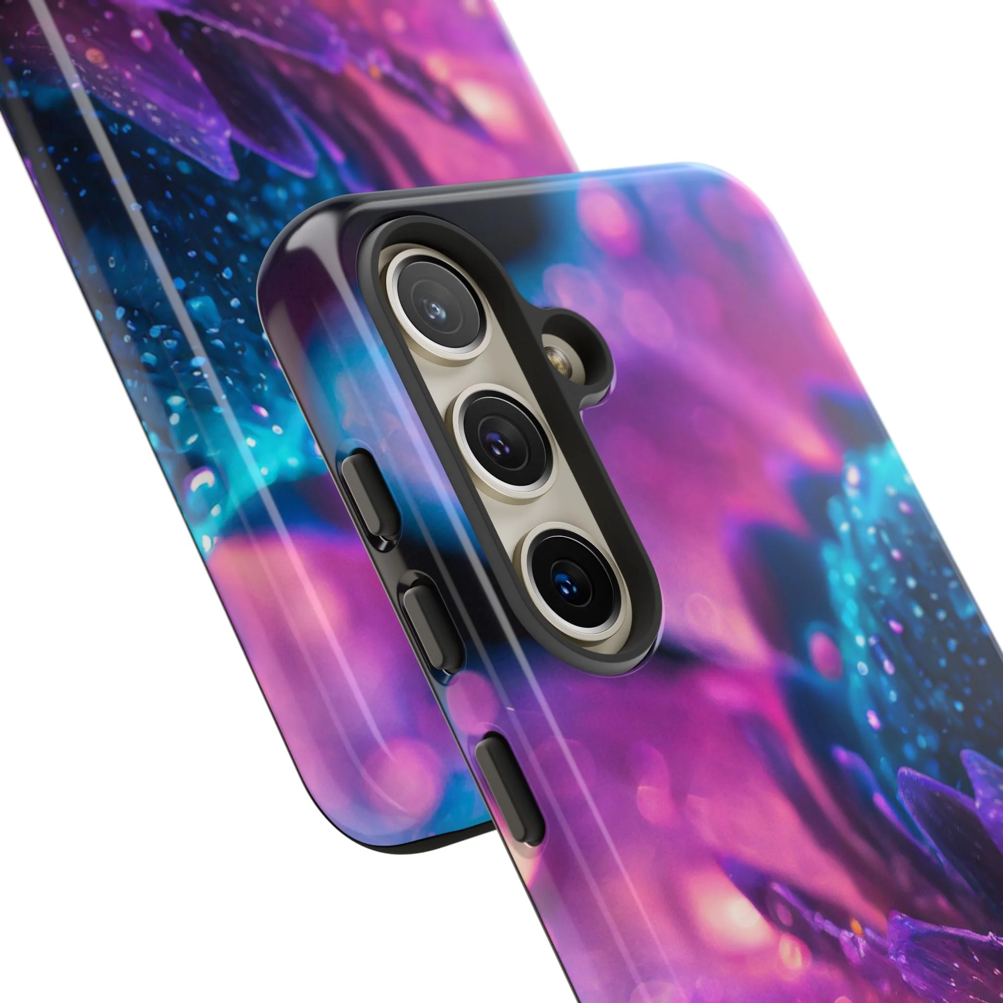 Vibrant Blue And Purple Flower Tough Phone Case - Image 85