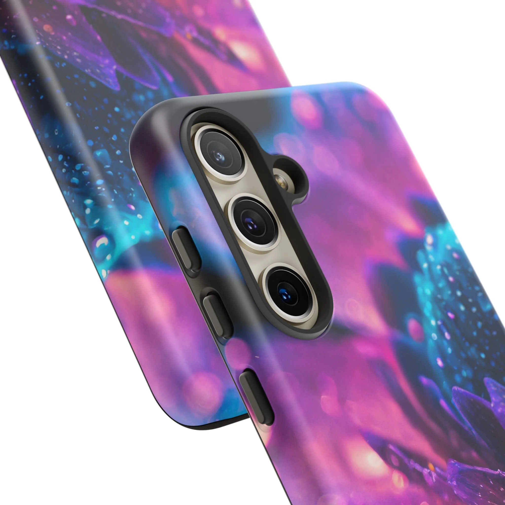 Vibrant Blue And Purple Flower Tough Phone Case - Image 88